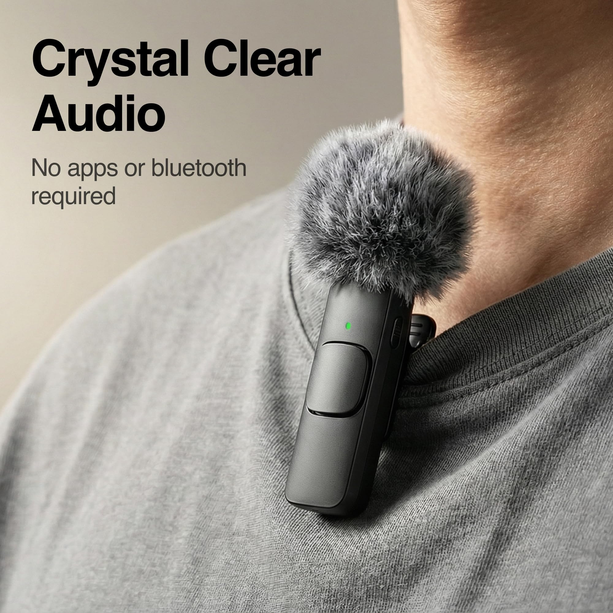 Mini Mic Pro (Latest Model – #1 Microphone for iPhone & Android, Wireless Mini Microphone, Clear Voice, Noise Cancelling, Lavalier Mic for TikTok, YouTube & Interviews