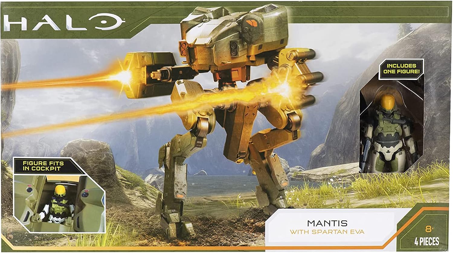 HALO Deluxe Figure - UNSC Mantis and Spartan EVA - Armor Defense System - Build Out Your Universe