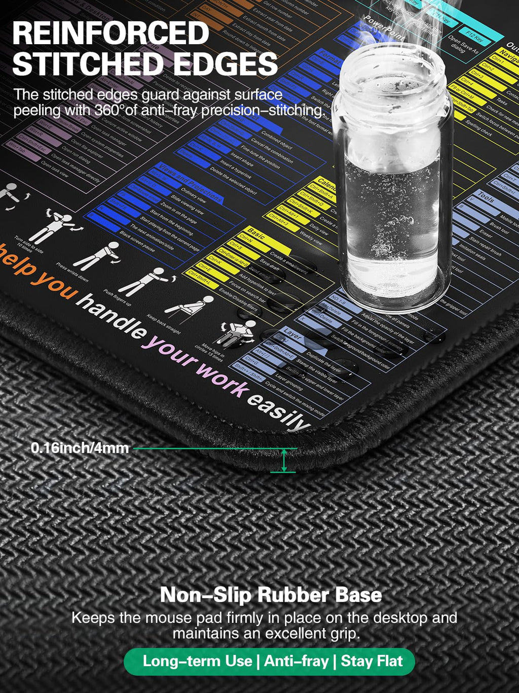 XXL Mouse Pad with Phone Holder - Black, RGB Desk Mat with 15W Fast Charging, LED Gaming Mousepad with 11 Light Colors, Waterproof Non-Slip Pad for Office & Home (Wave) - Flex Gamingproduct_type