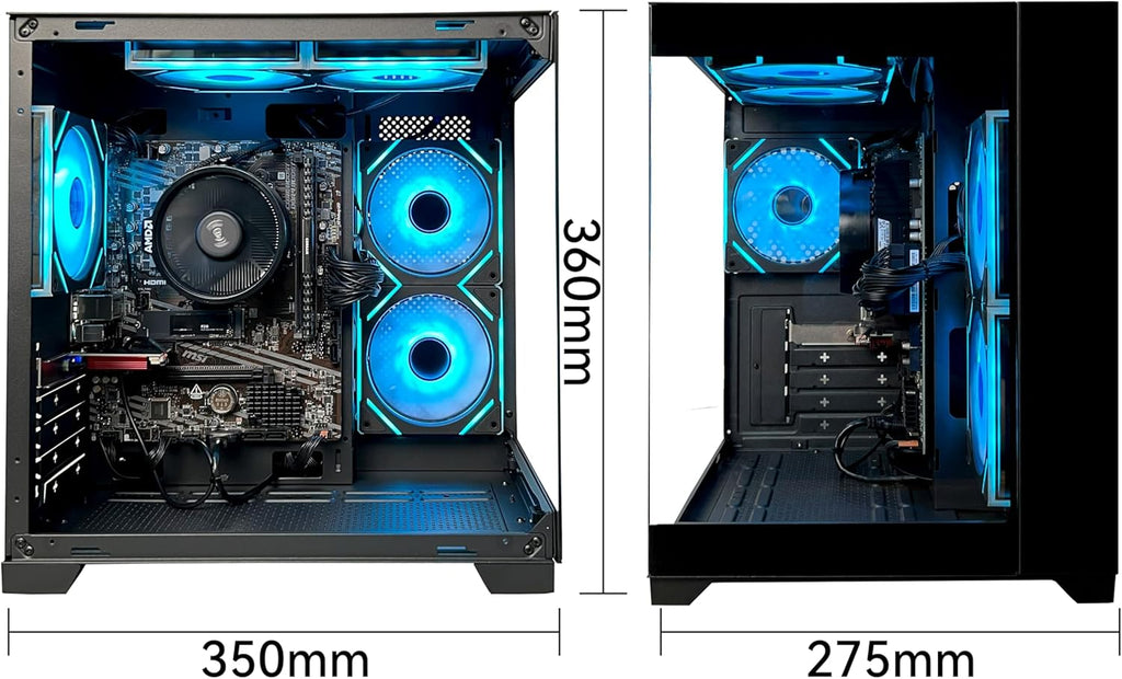 YAWYORE Gaming PC Desktop Computer AMD R5 5600GT 16GB 1TB NVMe Towers WiFi | 16GB DDR4 3200MHz, 1TB M.2 NVMe PCIe, 550W 80PLUS PSU, WiFi BT, Game Design Office Console - Flex Gamingproduct_type