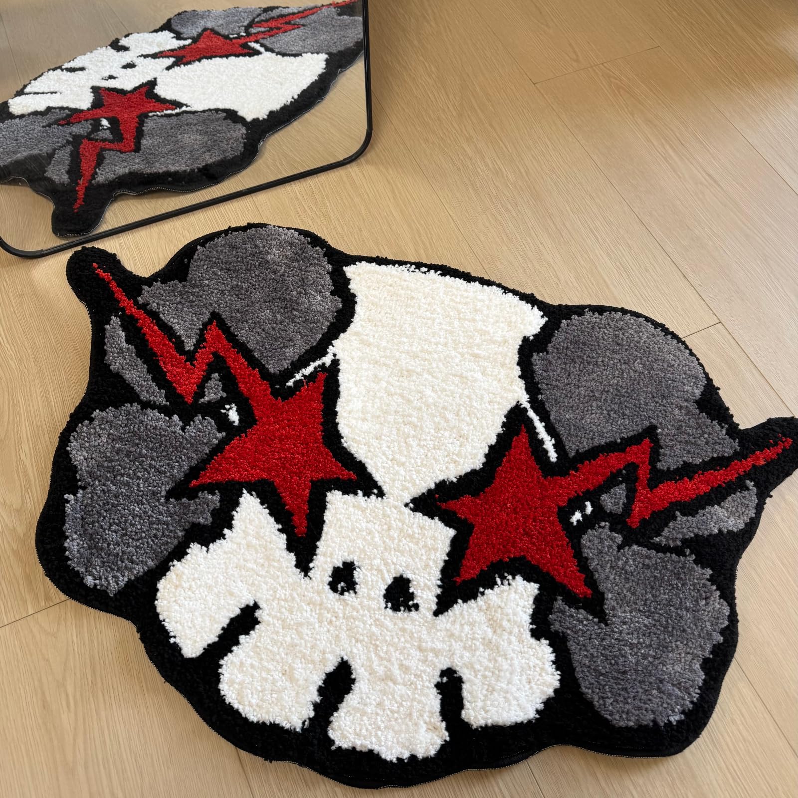 Graduation Bear Rug - Hypebeast Room Decor, Ultra-Soft Hypebeast Rugs with TPR Non-Slip Backing, Trendy Cloud-Like Plush Cute Carpet, Cool Rugs for Bedroom & Man Cave (28"x28") - Flex Gamingproduct_type