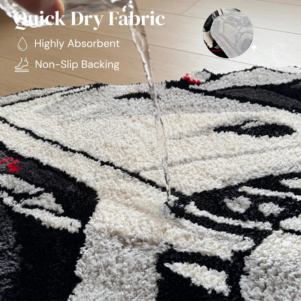 Graduation Bear Rug - Hypebeast Room Decor, Ultra-Soft Hypebeast Rugs with TPR Non-Slip Backing, Trendy Cloud-Like Plush Cute Carpet, Cool Rugs for Bedroom & Man Cave (28"x28") - Flex Gamingproduct_type