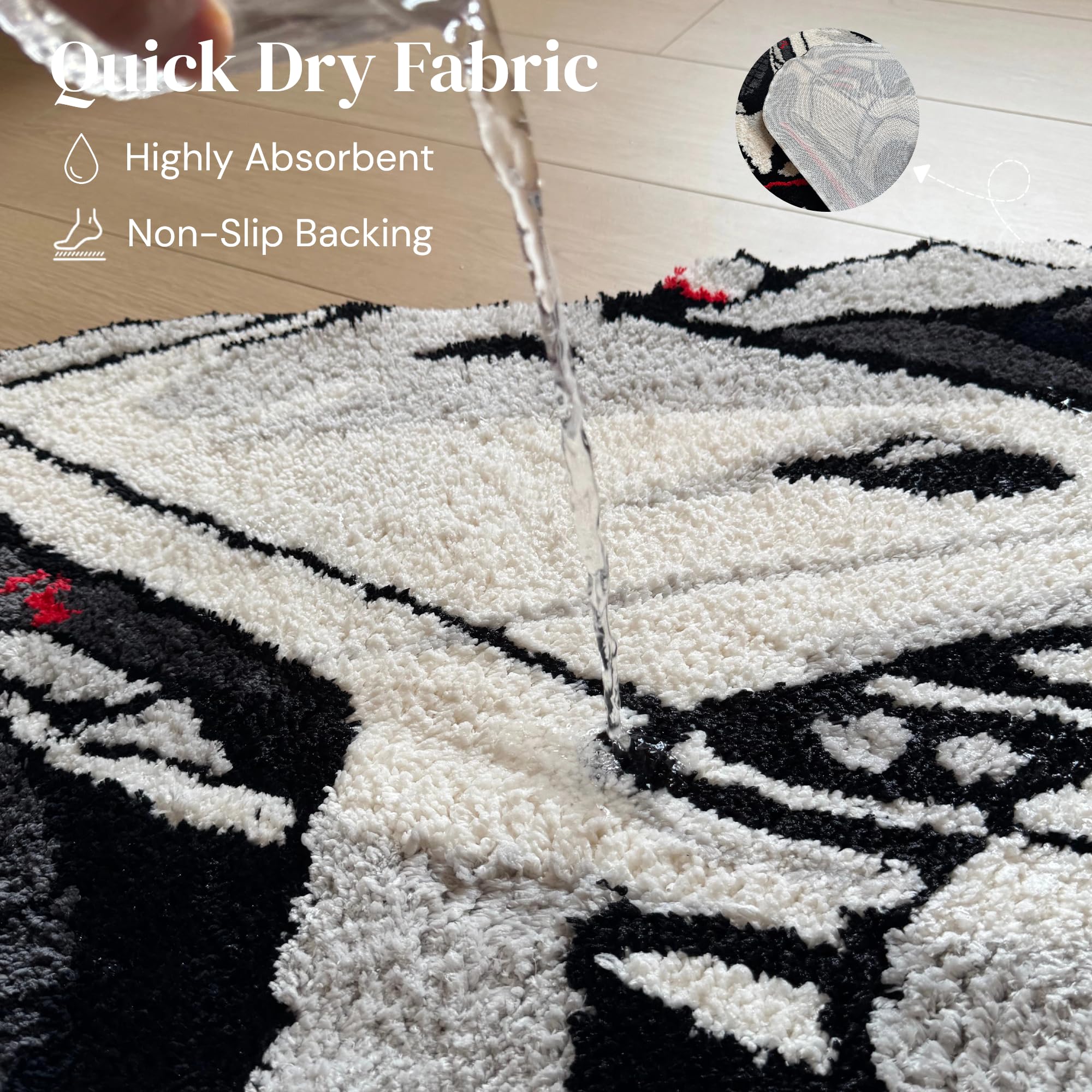 Graduation Bear Rug - Hypebeast Room Decor, Ultra-Soft Hypebeast Rugs with TPR Non-Slip Backing, Trendy Cloud-Like Plush Cute Carpet, Cool Rugs for Bedroom & Man Cave (28"x28") - Flex Gamingproduct_type