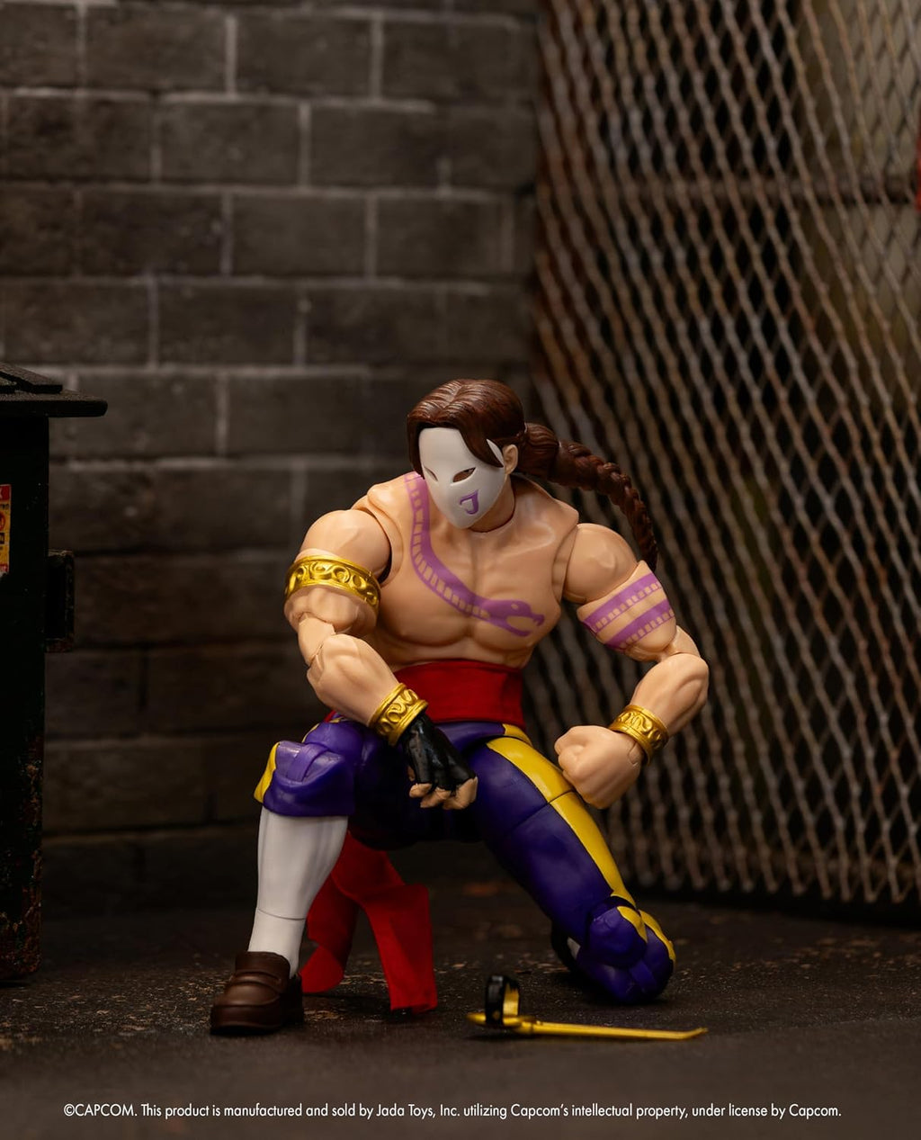 Jada Toys Street Fighter Vega figurine (15 cm) - movable collector's and action figure from Street Fighter 2: The Final Challengers, with alternative head, hands and accessories, for 13 years