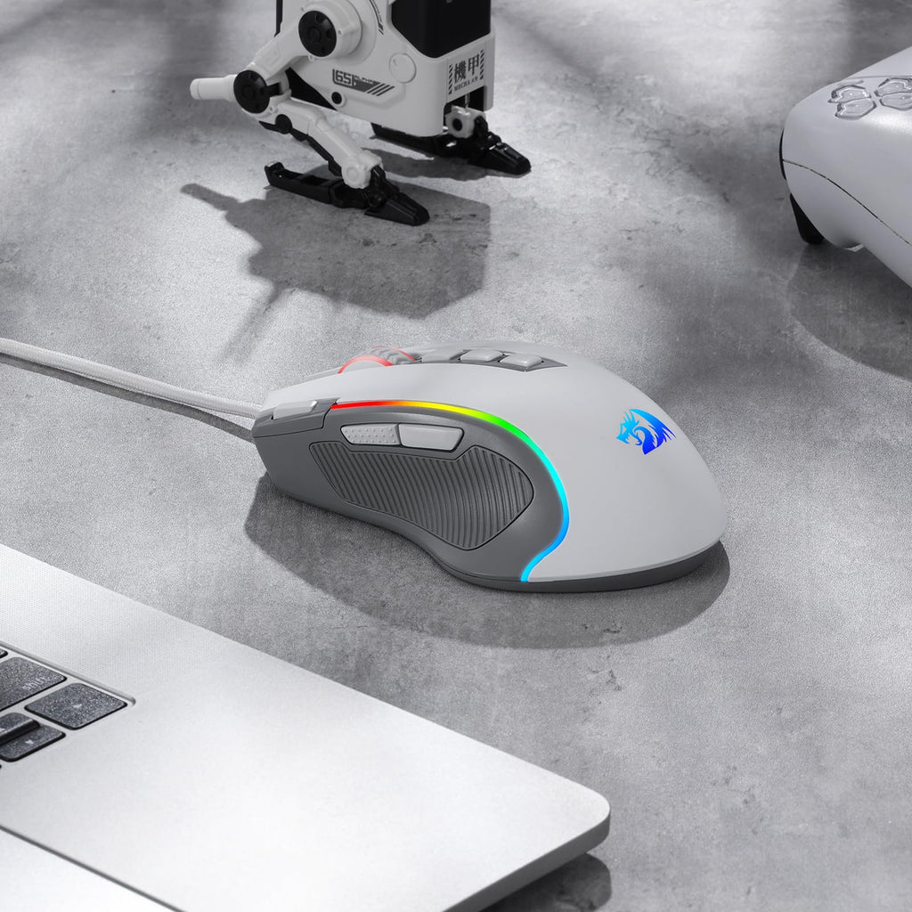 Redragon M612 Predator RGB Gaming Mouse, 8000 DPI Wired Optical Mouse with 11 Programmable Buttons & 5 Backlit Modes, Software Supports DIY Keybinds Rapid Fire Button - Flex Gamingproduct_type