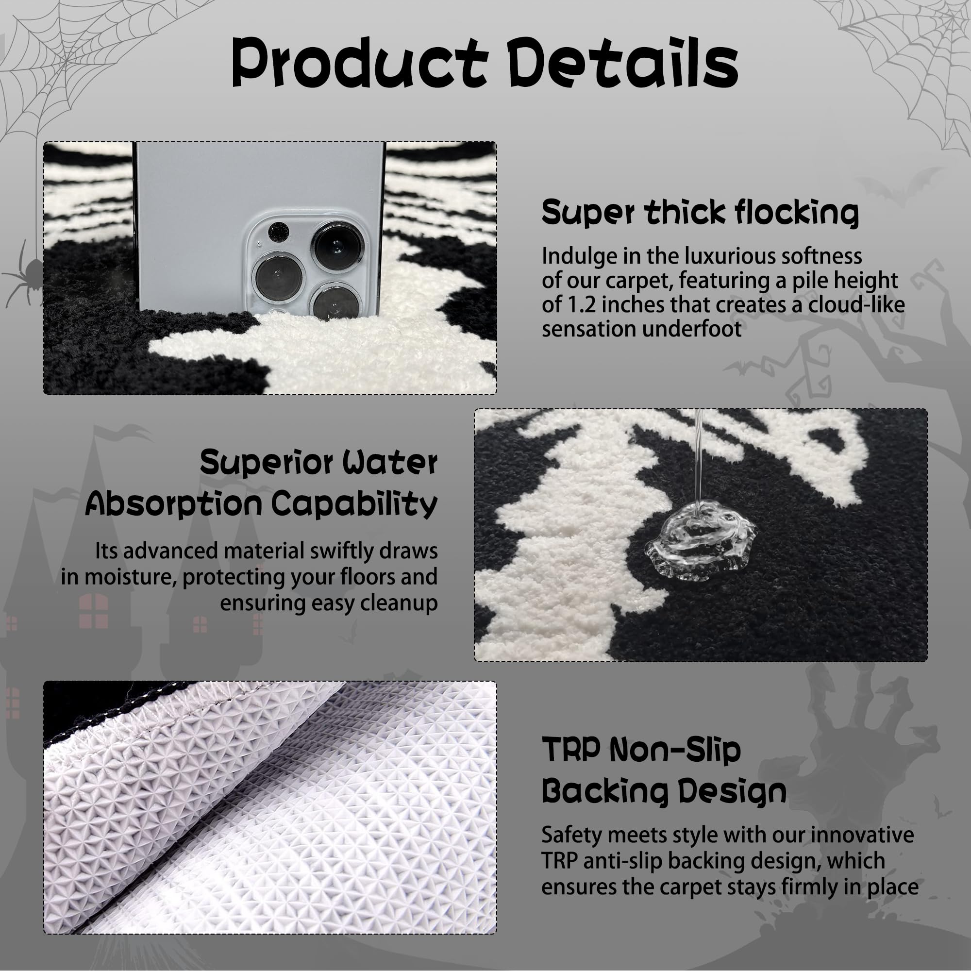 Graduation Bear Rug - Hypebeast Room Decor, Ultra-Soft Hypebeast Rugs with TPR Non-Slip Backing, Trendy Cloud-Like Plush Cute Carpet, Cool Rugs for Bedroom & Man Cave (28"x28") - Flex Gamingproduct_type
