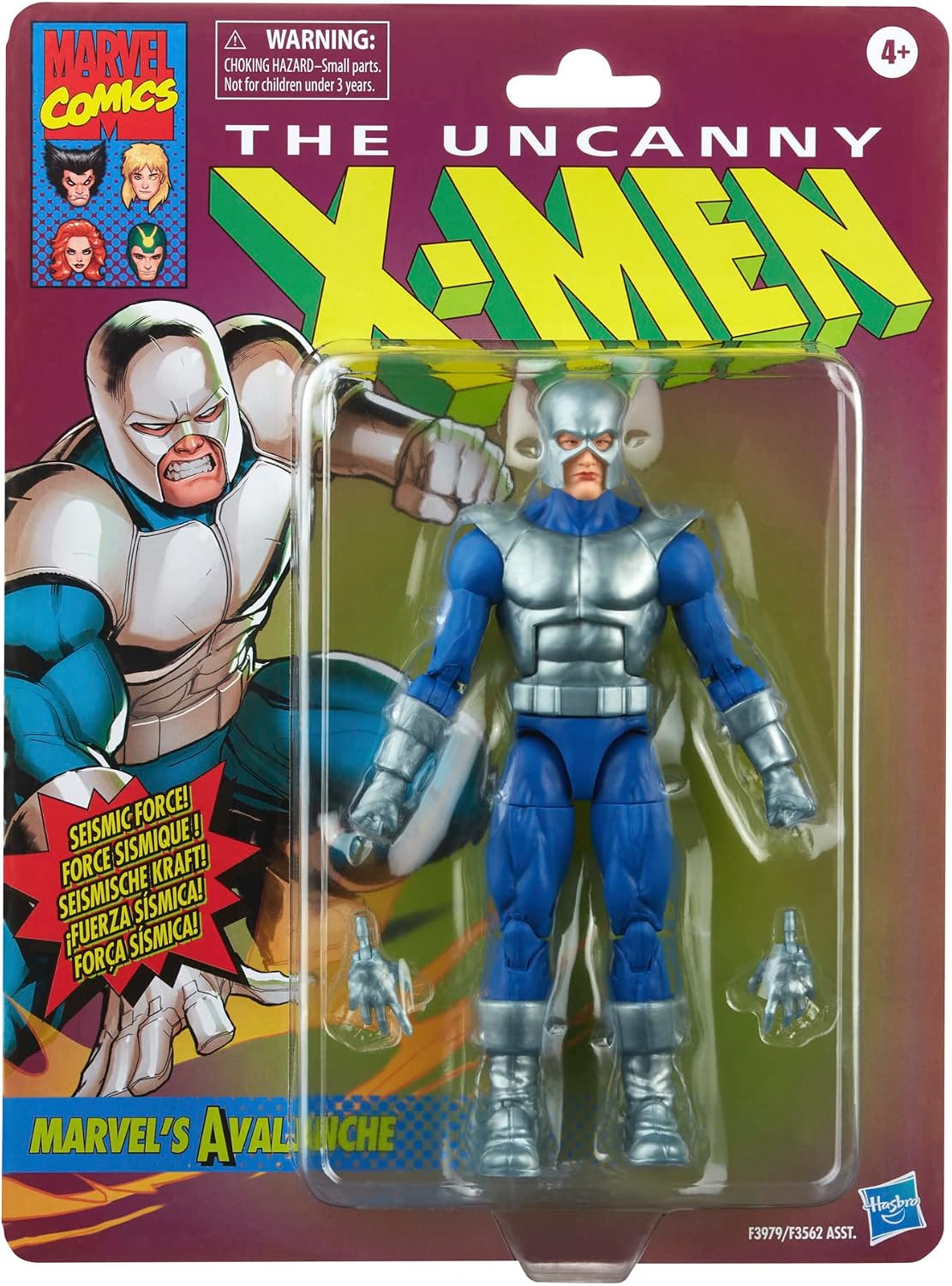 Marvel Legends Series X-Men Classic Avalanche 6-inch Action Figure Toy, for 4+ Years, 2 Accessories | Marvel Legends Retro 6 Inch Action Figure X-Men Classic Series 2 - Avalanche