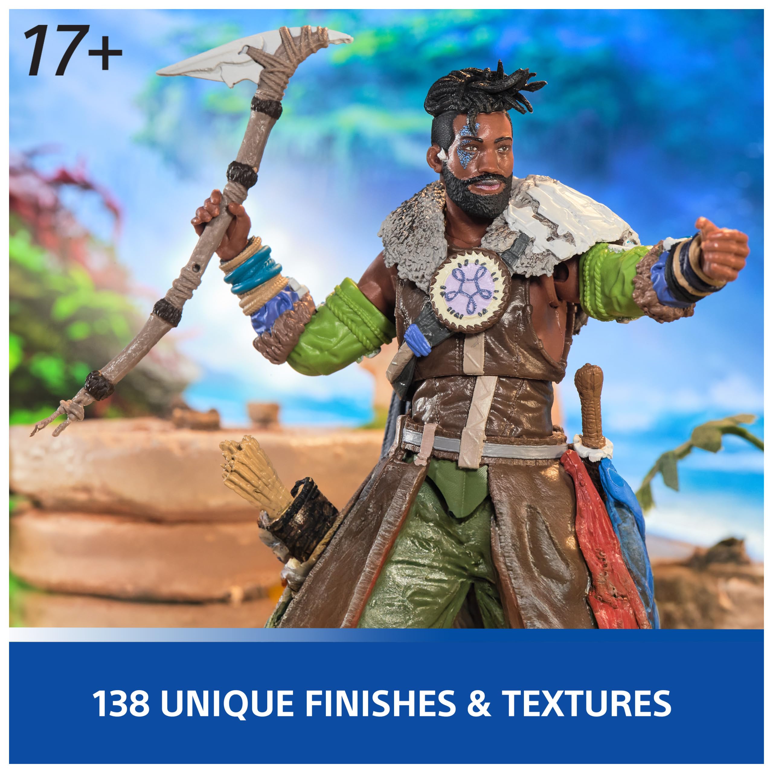 PlayStation God of War Ragnarok, 6” Atreus Action Figure with 4 Accessories, The Shapes Collection, for PS5 Fans & Collectors Ages 17+