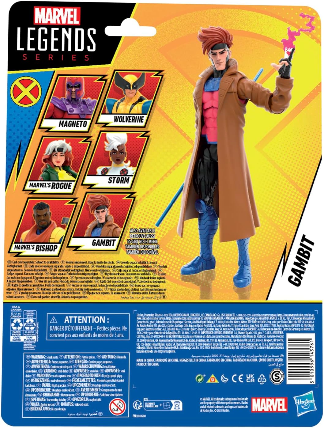 Marvel Legends Series Gambit, X-Men ‘97 Collectible 6-Inch Action Figures | Marvel Legends Retro 6 Inch Action Figure X-Men '97 Wave 1 - Gambit Reissue