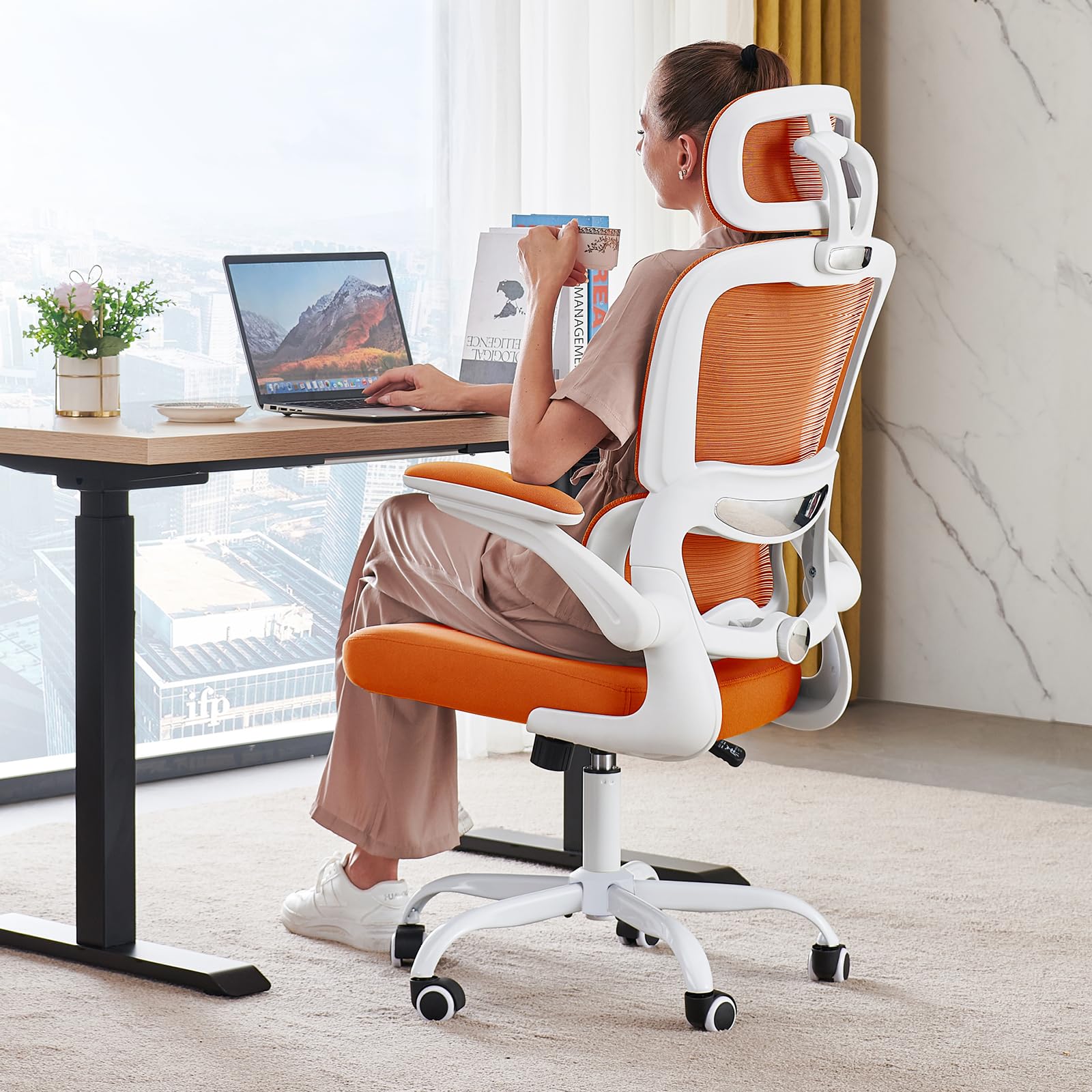 TRALT Office Chair Ergonomic Desk Chair, 330 LBS Home Mesh Office Desk Chairs with Wheels, Comfortable Gaming Chairs (1, Black) - Flex Gamingproduct_type