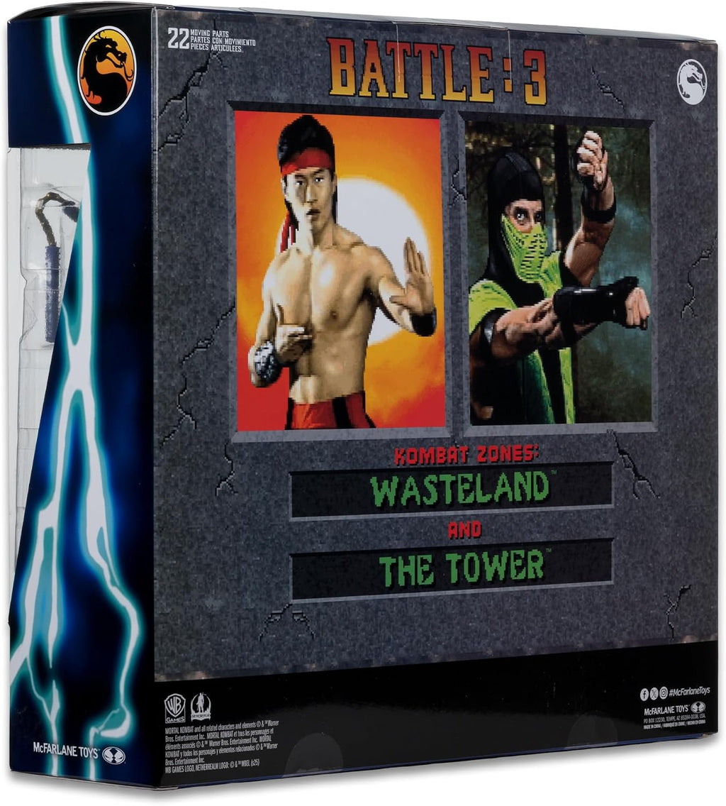 Liu Kang vs Reptile (Mortal Kombat Klassic) Deluxe 2-Pack 7" Figure | Mortal Kombat Klassic 7 Inch Action Figure 2-Pack - Liu Kang vs Reptile