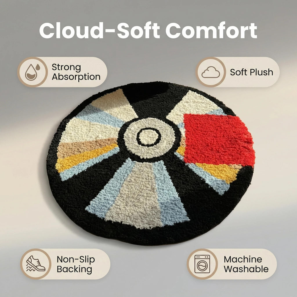 Graduation Bear Rug - Hypebeast Room Decor, Ultra-Soft Hypebeast Rugs with TPR Non-Slip Backing, Trendy Cloud-Like Plush Cute Carpet, Cool Rugs for Bedroom & Man Cave (28"x28") - Flex Gamingproduct_type