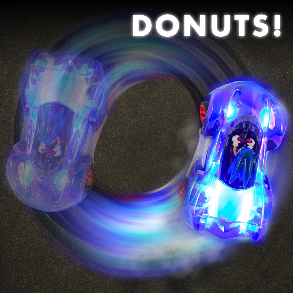 NKOK Sonic RC Car Glow Racer – Light-Up Remote Control Car, 1/28 Scale | Official Sonic the Hedgehog RC Toy with Easy Controls, Indoor & Outdoor Racing Fun, Collectible Design & Kids Gift, Ages 6+