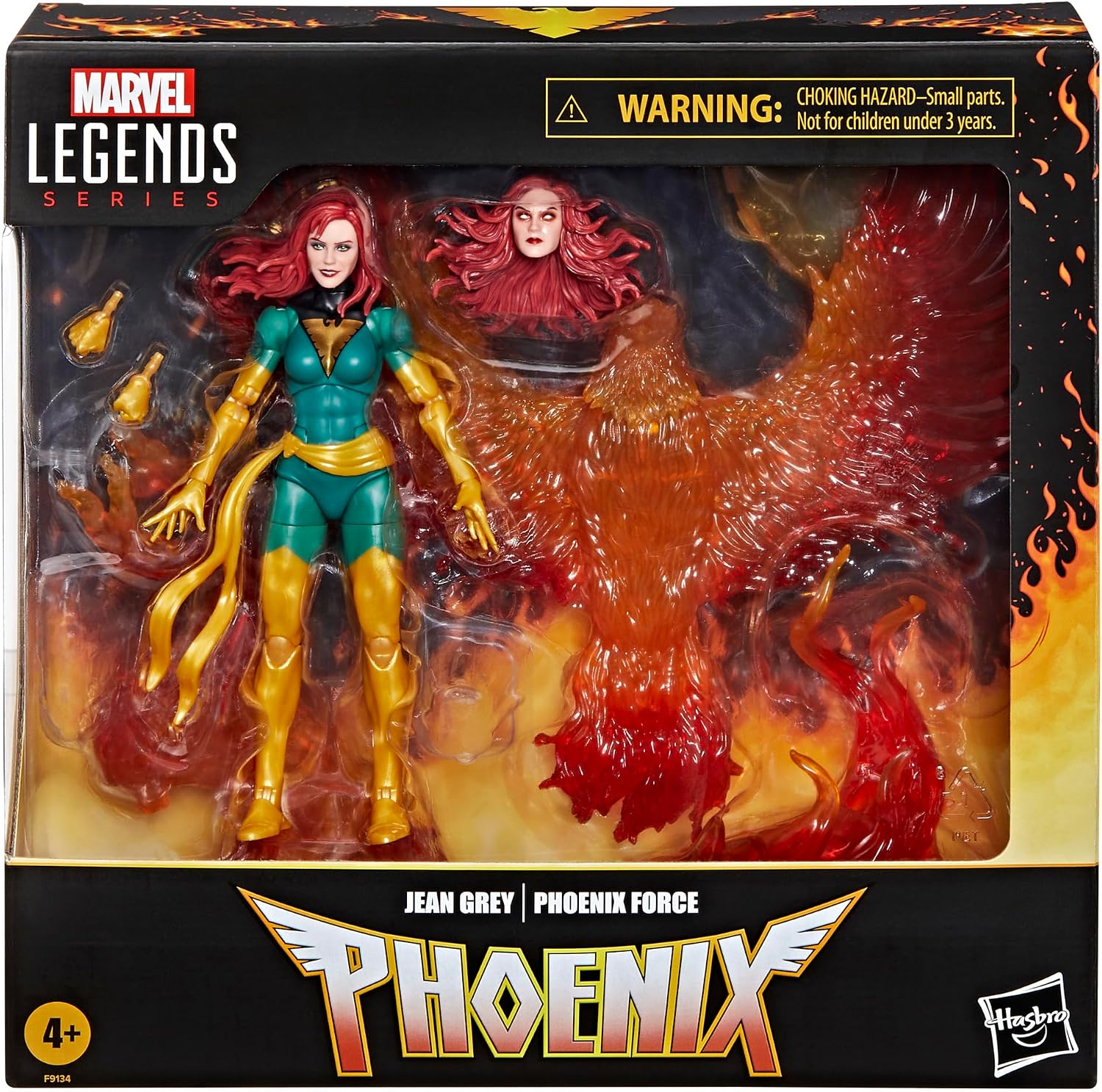 Marvel Legends Series Jean Grey with Phoenix Force Display, Deluxe X-Men Comics Collectible 6-Inch Action Figure | Marvel Legends X-Men 6 Inch Action Figure Deluxe Exclusive - Jean Grey with Phoenix Force Display