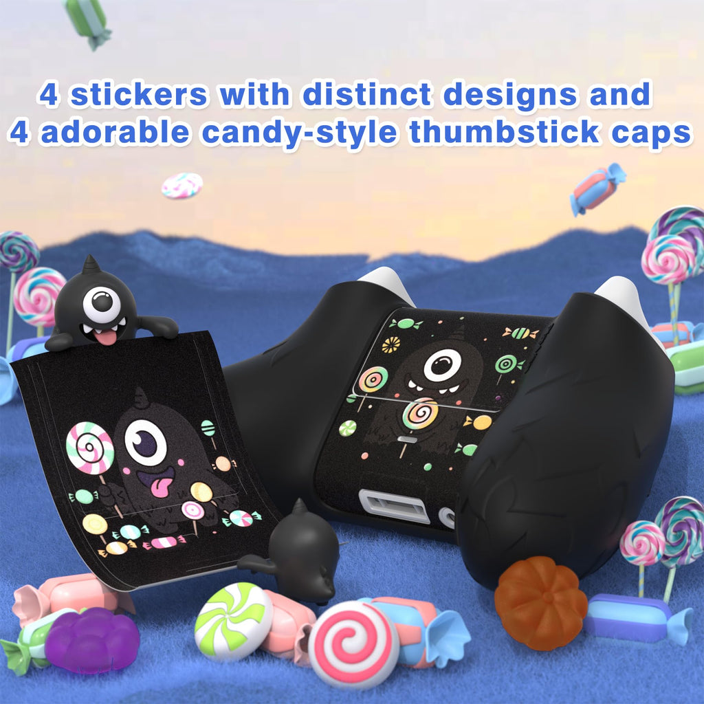 PlayVital MonoEye Monster Controller Skin for Xbox Series X/S - Cute Anti-Slip Silicone Cover Case with 4 Candy Thumb Grip Caps & Stickers, Full Protection Set, Green - Flex Gamingproduct_type