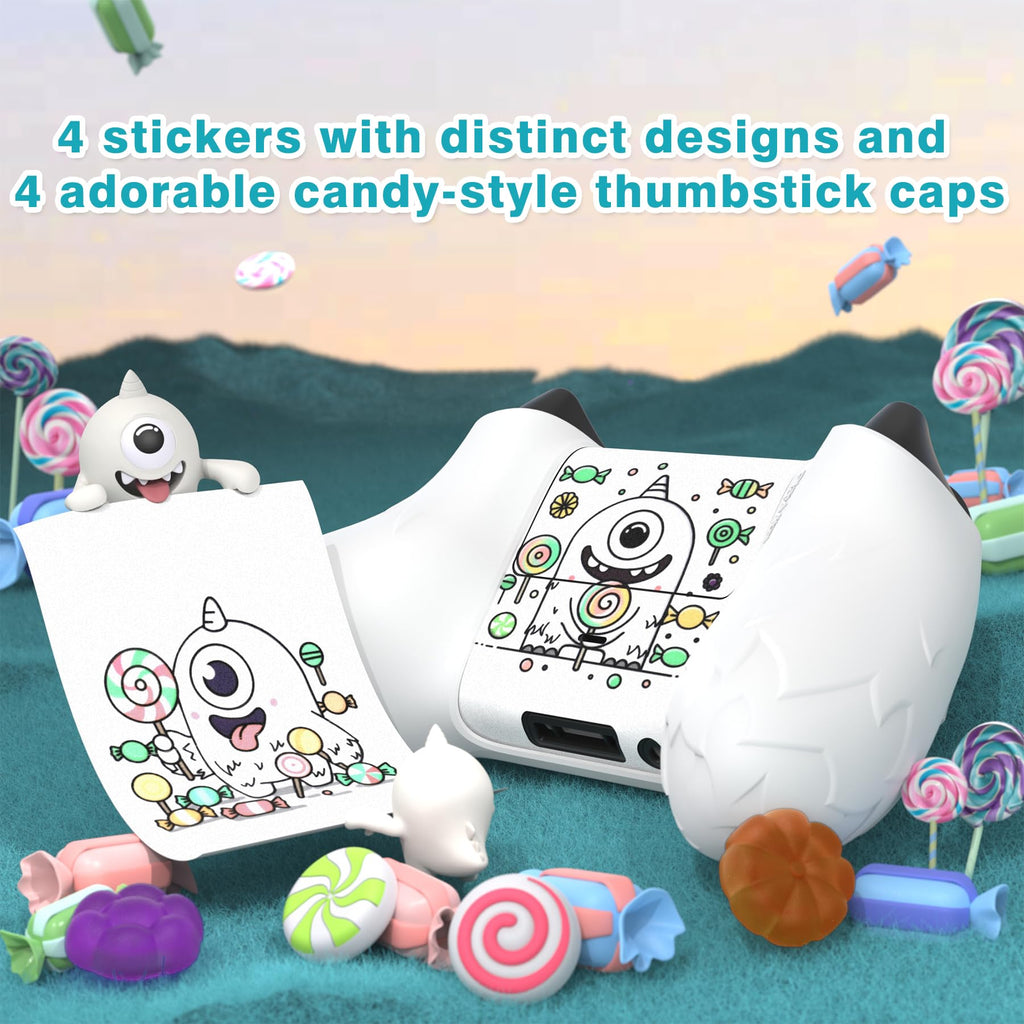 PlayVital MonoEye Monster Controller Skin for Xbox Series X/S - Cute Anti-Slip Silicone Cover Case with 4 Candy Thumb Grip Caps & Stickers, Full Protection Set, Green - Flex Gamingproduct_type
