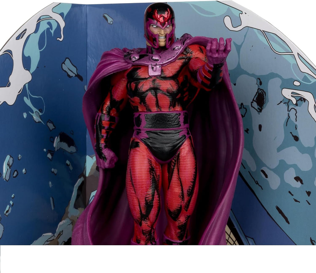 McFarlane Toys - Marvel Magneto 1:10th Scale Collectible with Scene (X-Men #1) | Marvel Collectible 7 Inch Statue Figure 1/10 Scale Posed Scene - Magneto (X-Men #1)