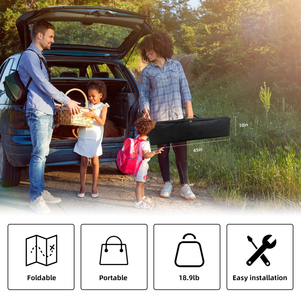 Wootfairy 180inch Projector Screen with Stand: Portable Wrinkle-Free Screen | Foldable 16:9 4K HD Front Rear Projection Movie Screen with Carry Bag for Indoor Outdoor Backyard Family Live Sports Night - Flex Gamingproduct_type