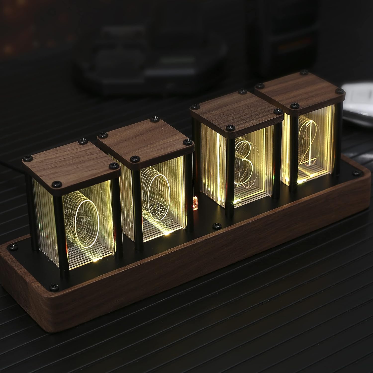 ClocTeck Nixie Tube Clock – Brown, Walnut & 6 Tubes