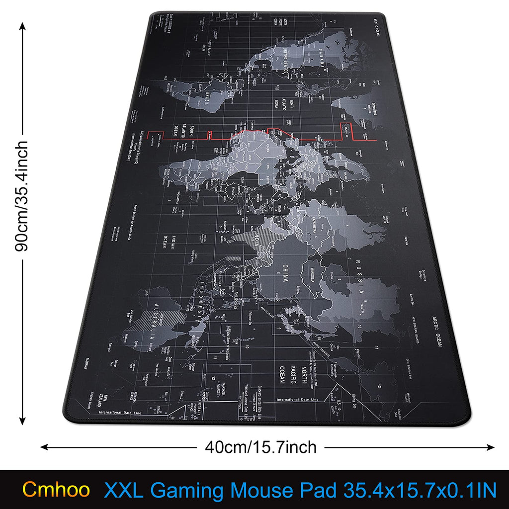 XXL Professional Large Mouse Pad & Computer Game Mouse Mat (35.4x15.7x0.1IN, Map) (90 * 40 Map) - Flex Gamingproduct_type