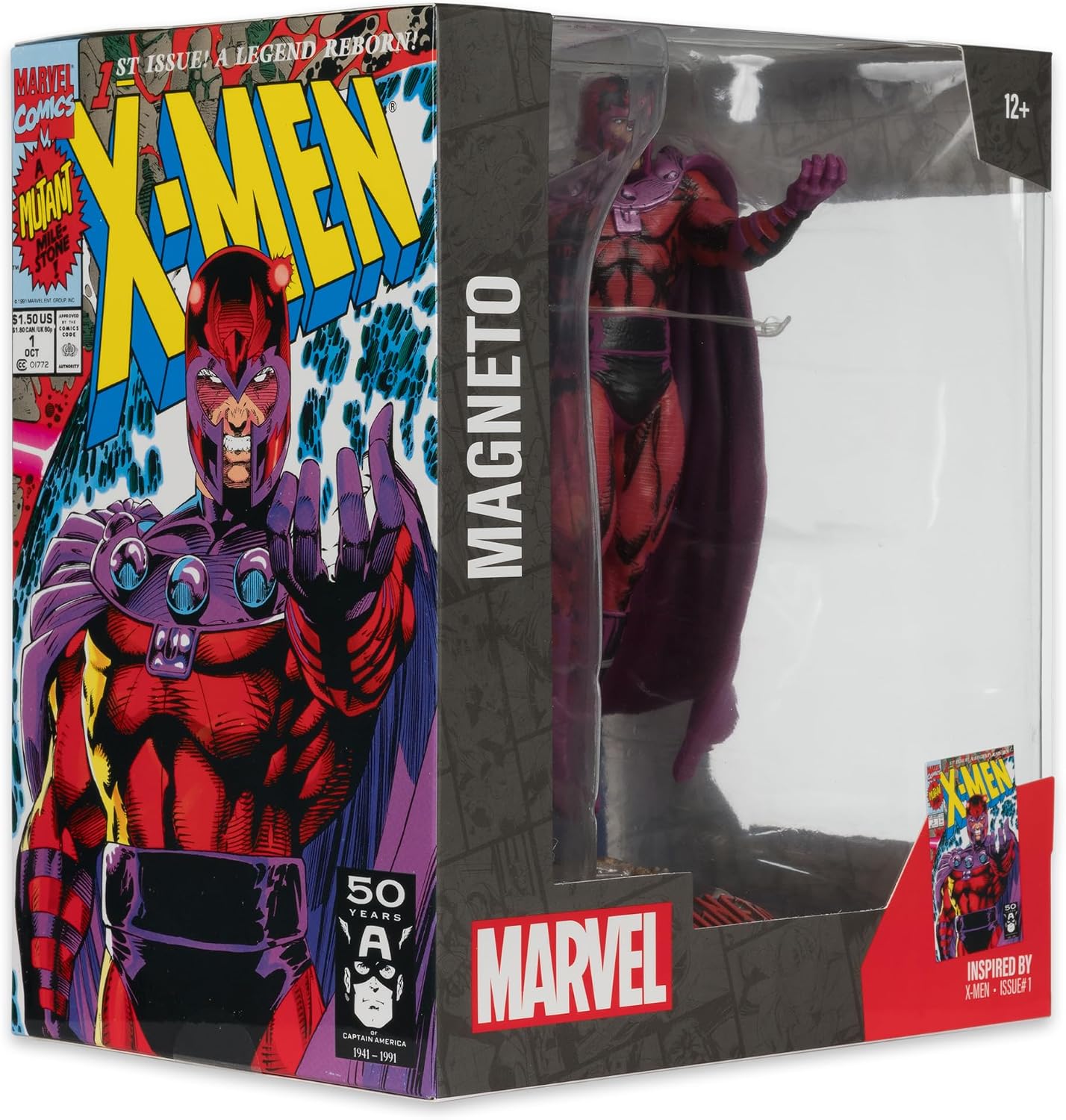 McFarlane Toys - Marvel Magneto 1:10th Scale Collectible with Scene (X-Men #1) | Marvel Collectible 7 Inch Statue Figure 1/10 Scale Posed Scene - Magneto (X-Men #1)