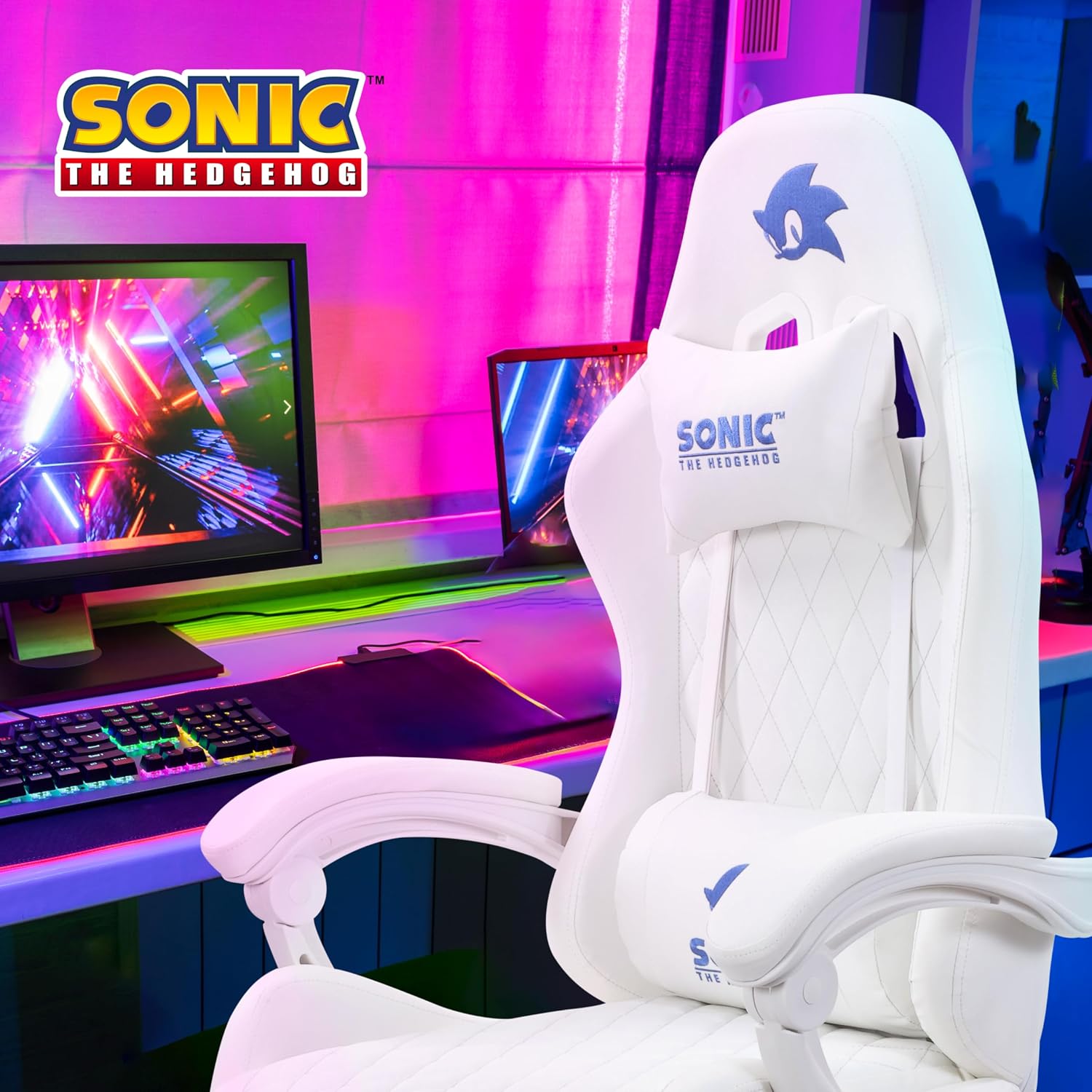 Sonic the Hedgehog - Gaming Chair, Ergonomic PU Leather, Reclining