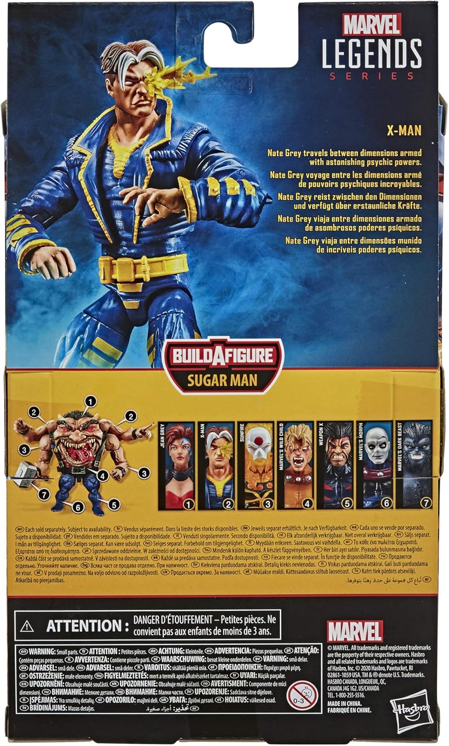 Marvel Hasbro Legends Series 6-inch Collectible X-Man Action Figure Toy X-Men: Age of Apocalypse Collection, Blue | Marvel Legends X-Men 6 Inch Action Figure BAF AOA Sugar Man - AOA X-Man
