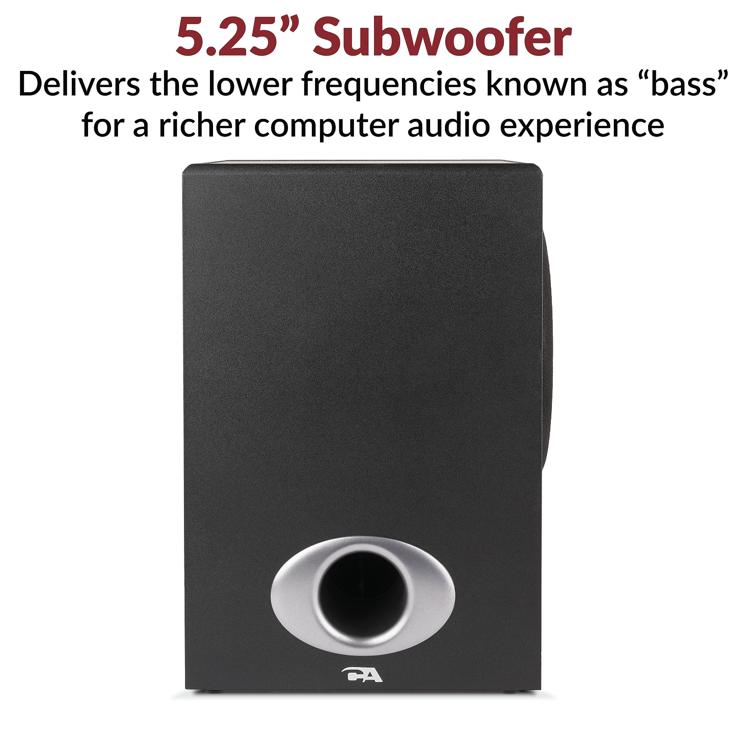 Cyber Acoustics CA-3610 2.1 Multimedia Speaker System with Subwoofer – 2 Sizes