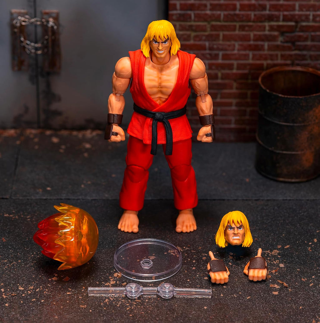 Jada - Street Fighters - Ken - Articulated Figure 15 cm - Removable Accessories - Ages 8 and Above - 253252029