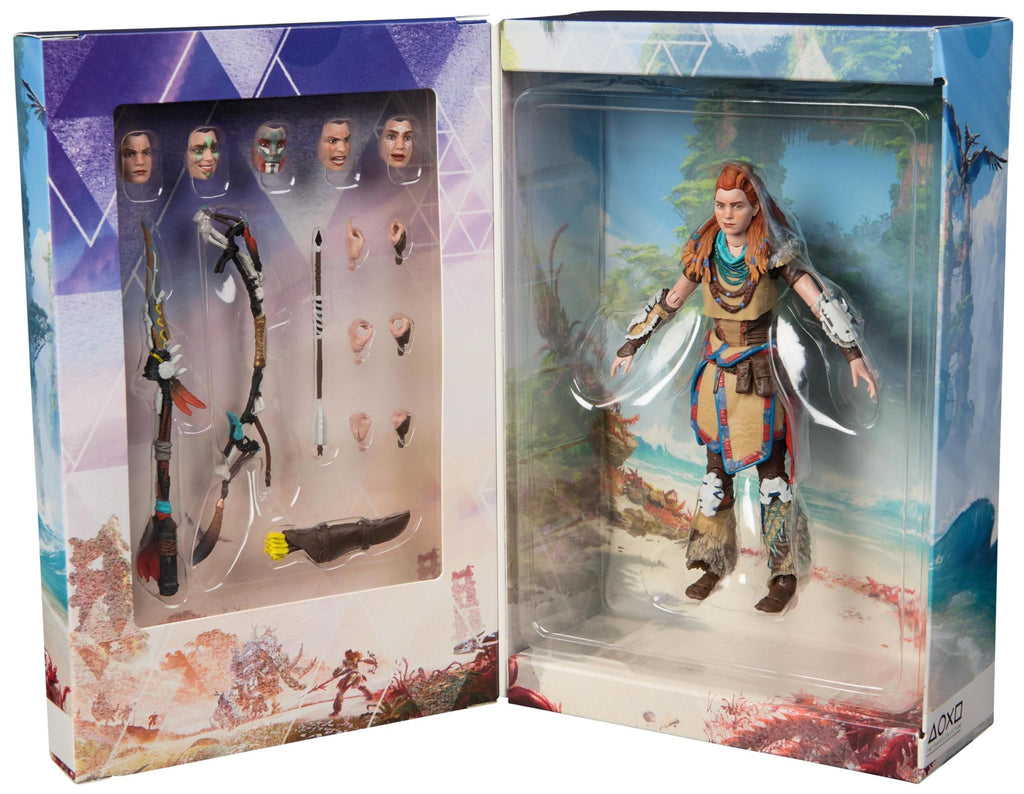 PlayStation God of War Ragnarok, 6” Atreus Action Figure with 4 Accessories, The Shapes Collection, for PS5 Fans & Collectors Ages 17+