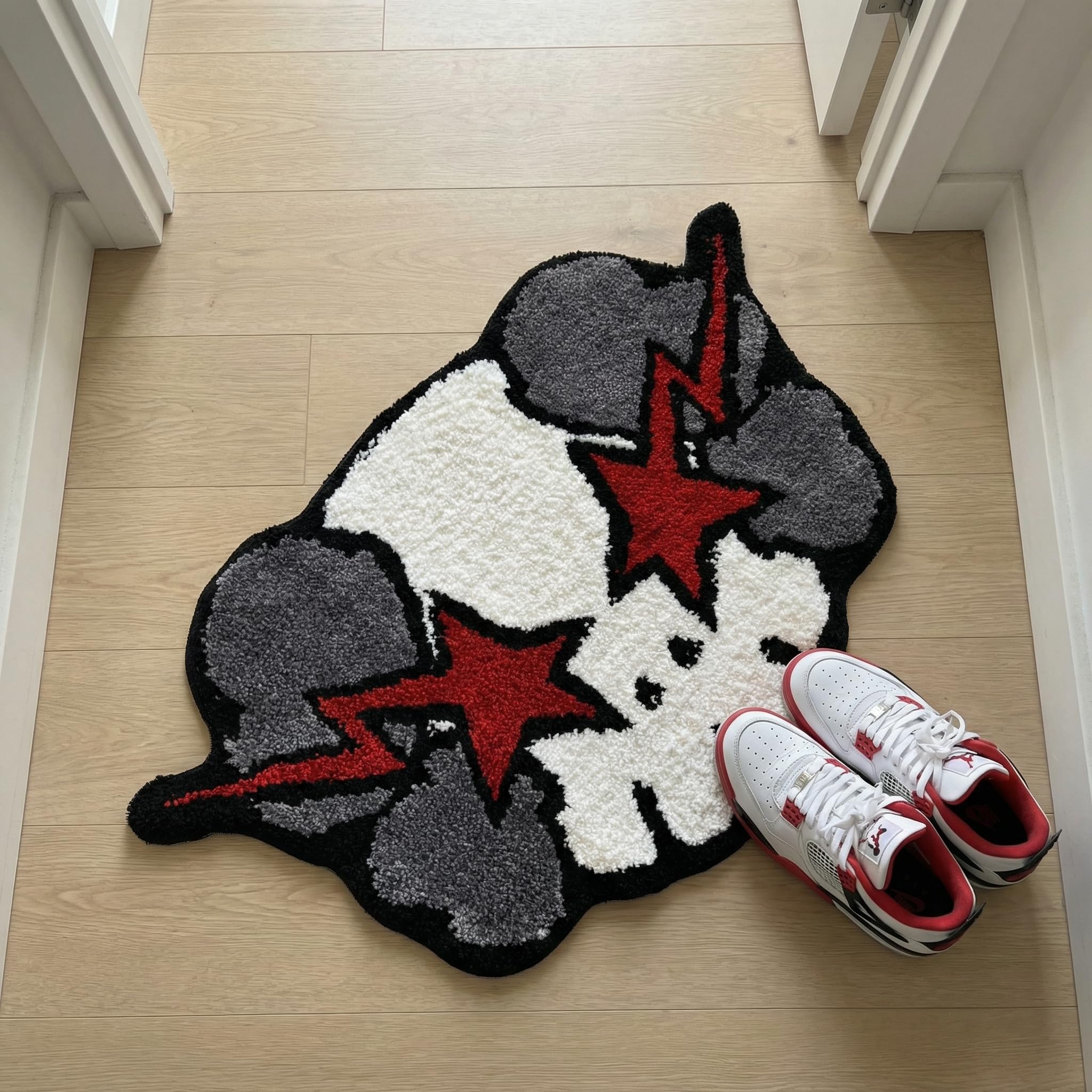 Graduation Bear Rug - Hypebeast Room Decor, Ultra-Soft Hypebeast Rugs with TPR Non-Slip Backing, Trendy Cloud-Like Plush Cute Carpet, Cool Rugs for Bedroom & Man Cave (28"x28") - Flex Gamingproduct_type