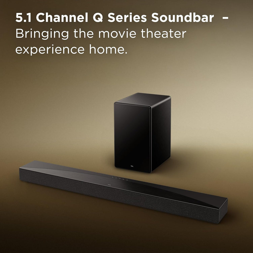 TCL Q-Series 5.1 Surround Sound Bar with Wireless Subwoofer – Q65H, Q75H & Q85H
