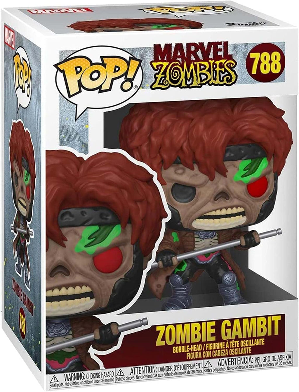 Funko Pop! Marvel: Zombies - Gambit, 3.75 inches, Multicolor, Model:49941