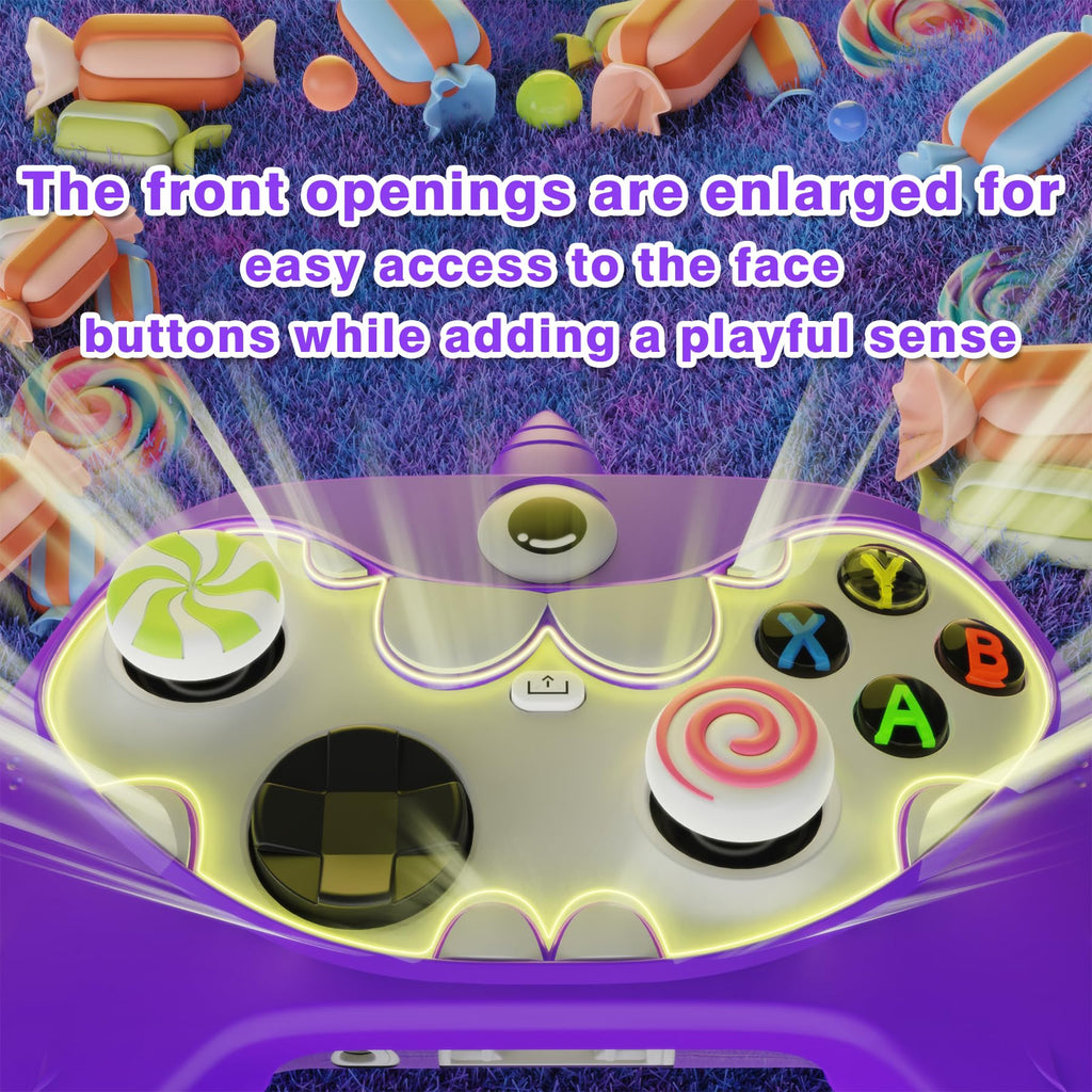 PlayVital MonoEye Monster Controller Skin for Xbox Series X/S - Cute Anti-Slip Silicone Cover Case with 4 Candy Thumb Grip Caps & Stickers, Full Protection Set, Green - Flex Gamingproduct_type