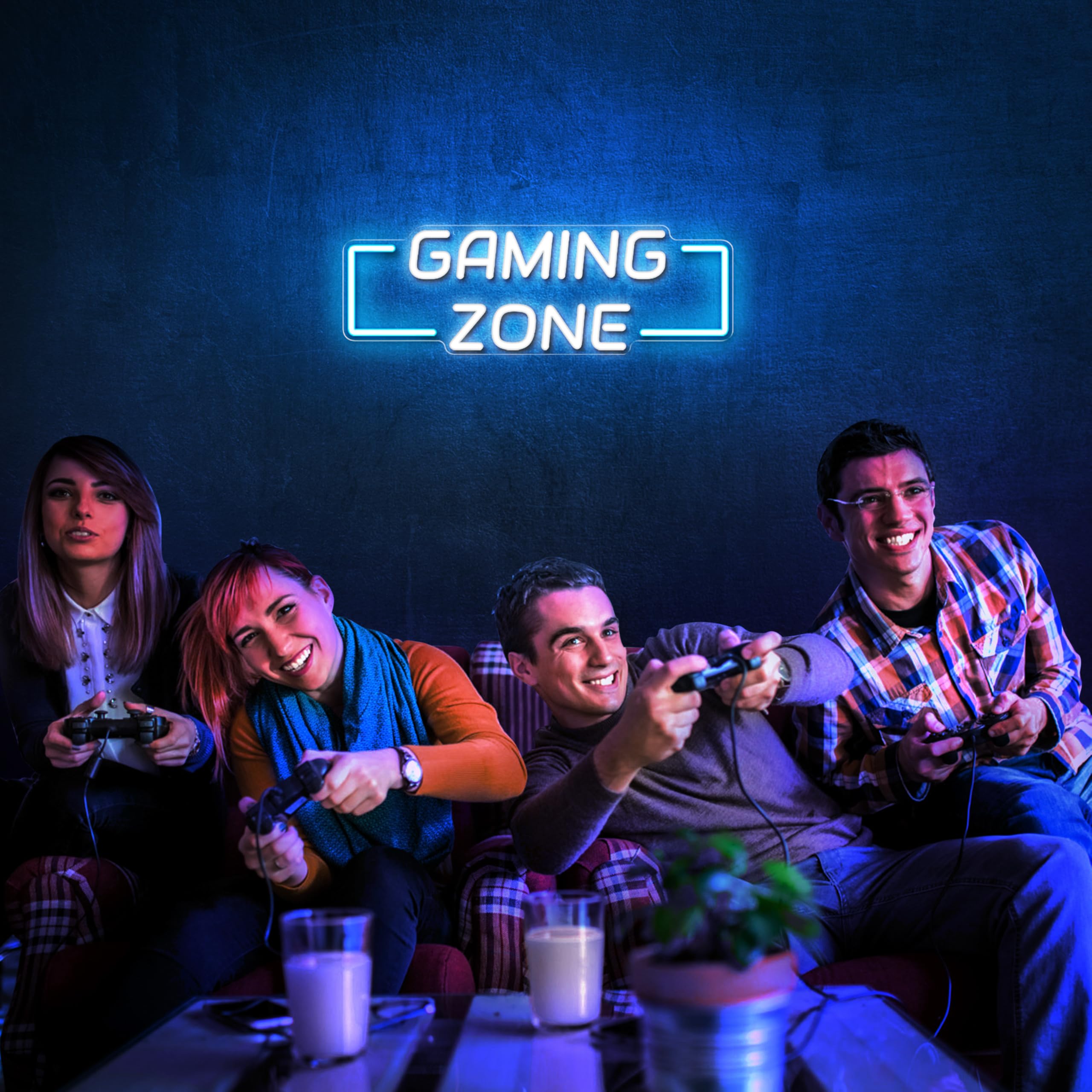 Kavaas Gamer Neon Sign, UV Printed Gaming Neon Sign for Gamer Room Decor - LED Video Game Neon Lights for Bedroom Boys, Gaming Wall decor - Best Gamer Gifts for Teenage Boys, Christmas - Flex Gamingproduct_type