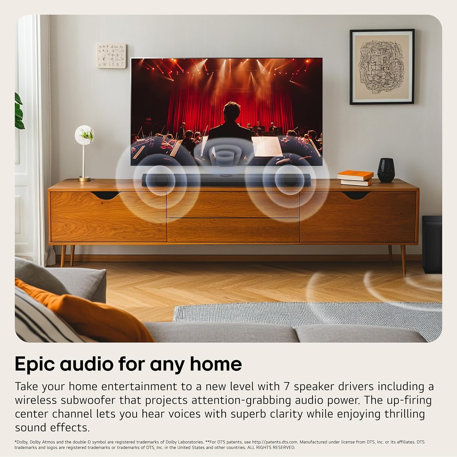 LG S70TY 3.1.1-Channel QNED TV Matching Soundbar, Dolby Atmos, Wow Orchestra, Rear Speaker Ready, Wireless Subwoofer - Flex Gamingproduct_type
