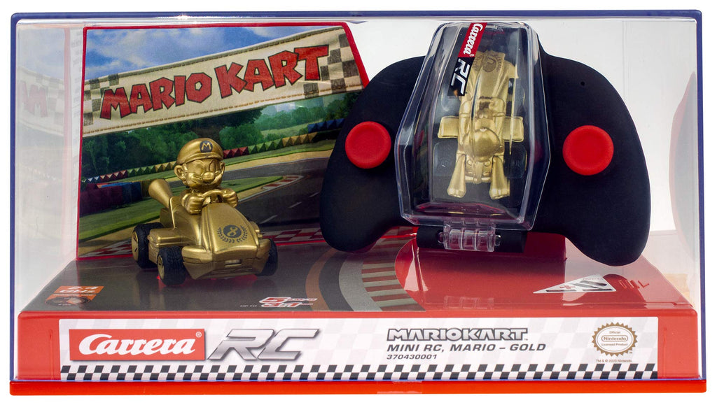 Carrera RC Nintendo Mario Kart 2.4 GHz Mini Collectible Radio Remote Control Toy Car Vehicle - Peach | Official Licensed Mario Miniature Collectible Toy RC Car for Kids 6+, Ready To Run, Rechargeable Battery, Radio RC Racing