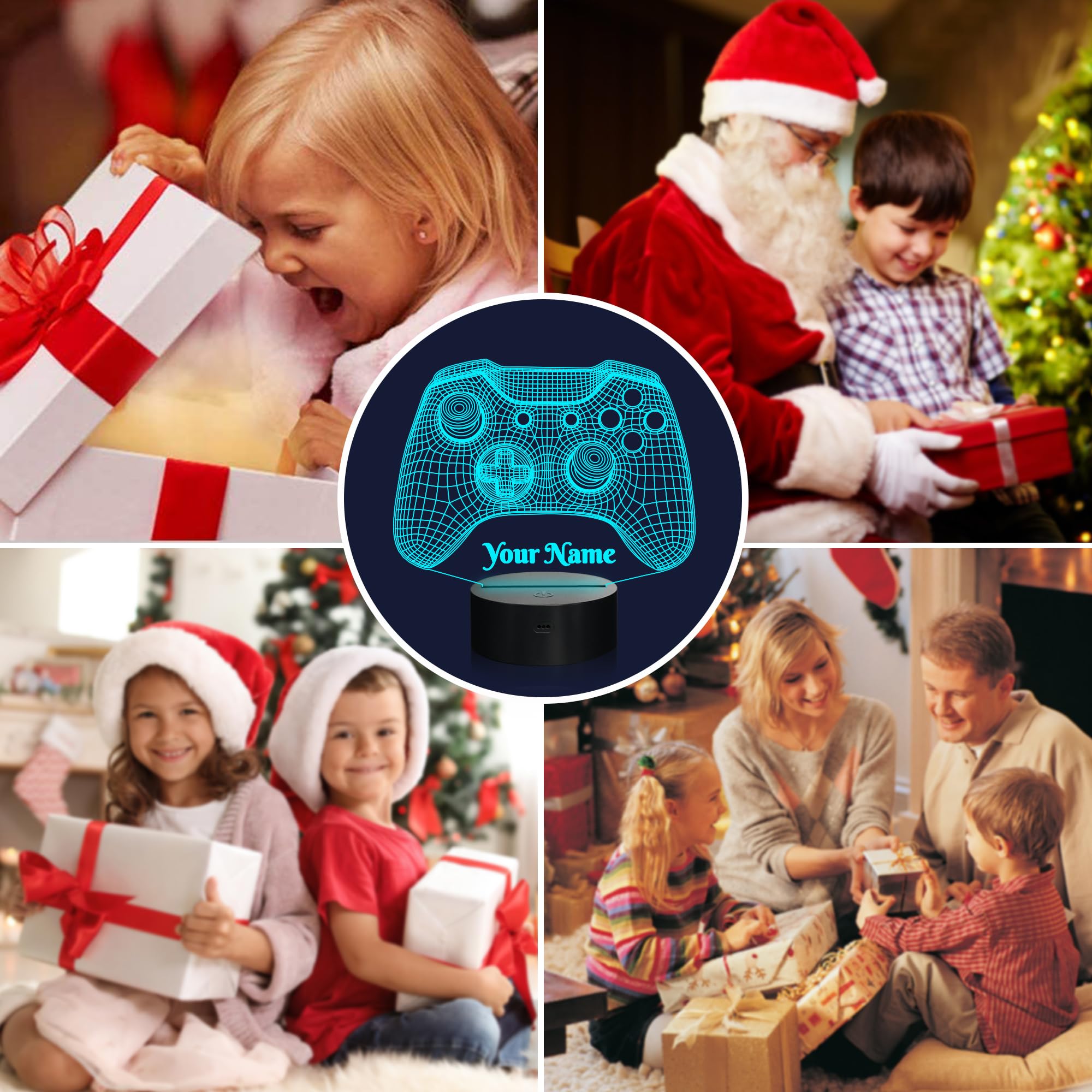 Attivolife Gamepad 3D Lamp, Hologram Illusion Controller Night Light for Kid, 16 Colors Changing & Remote Dimmer Control, Cool Boy Girl Video Gaming Room Accessories as Xmas Birthday Gift for Teen
