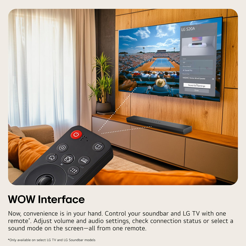 LG S-Series Home Theater Soundbar with Wireless Subwoofer – S20A, S40T, S40TR & S60T
