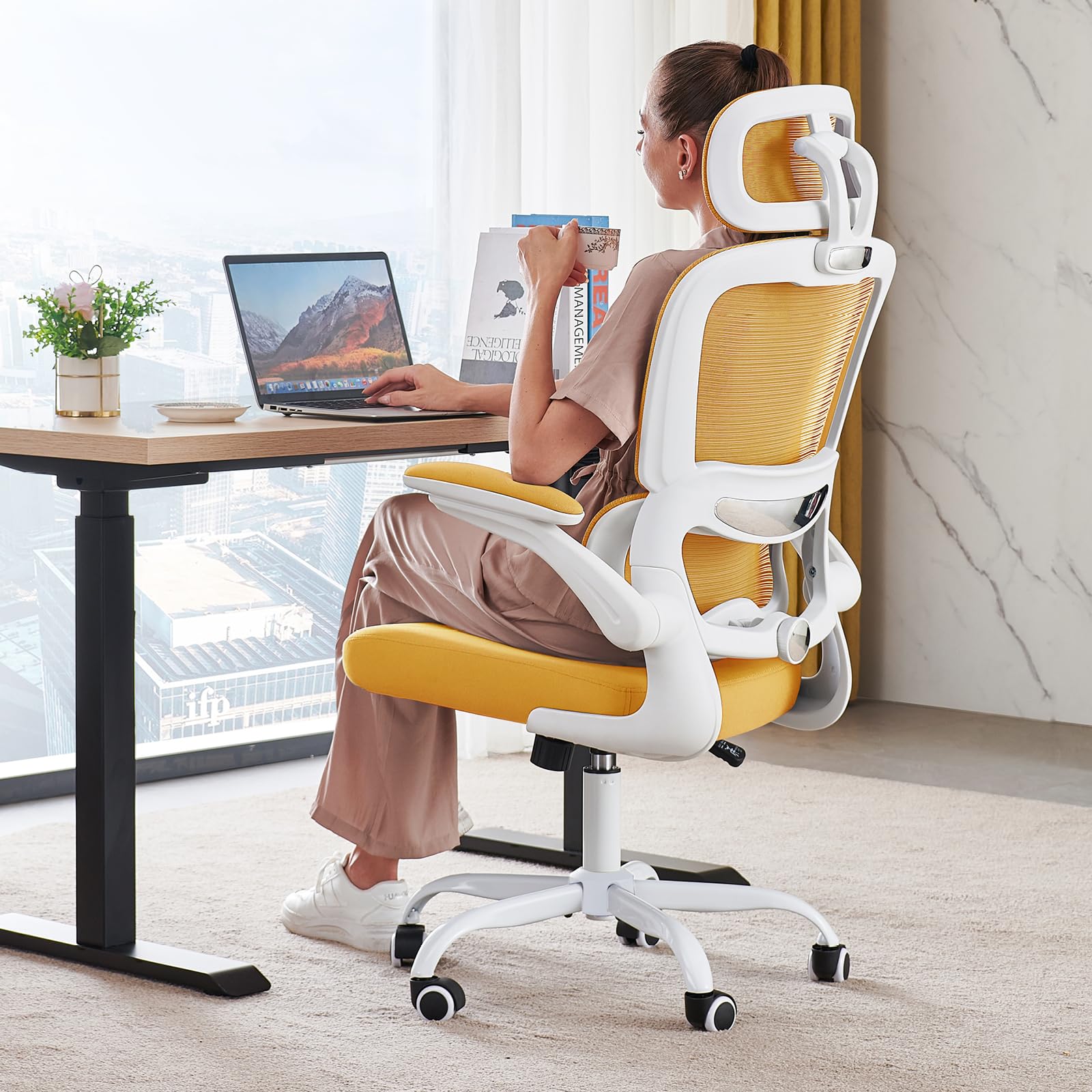 TRALT Office Chair Ergonomic Desk Chair, 330 LBS Home Mesh Office Desk Chairs with Wheels, Comfortable Gaming Chairs (1, Black) - Flex Gamingproduct_type