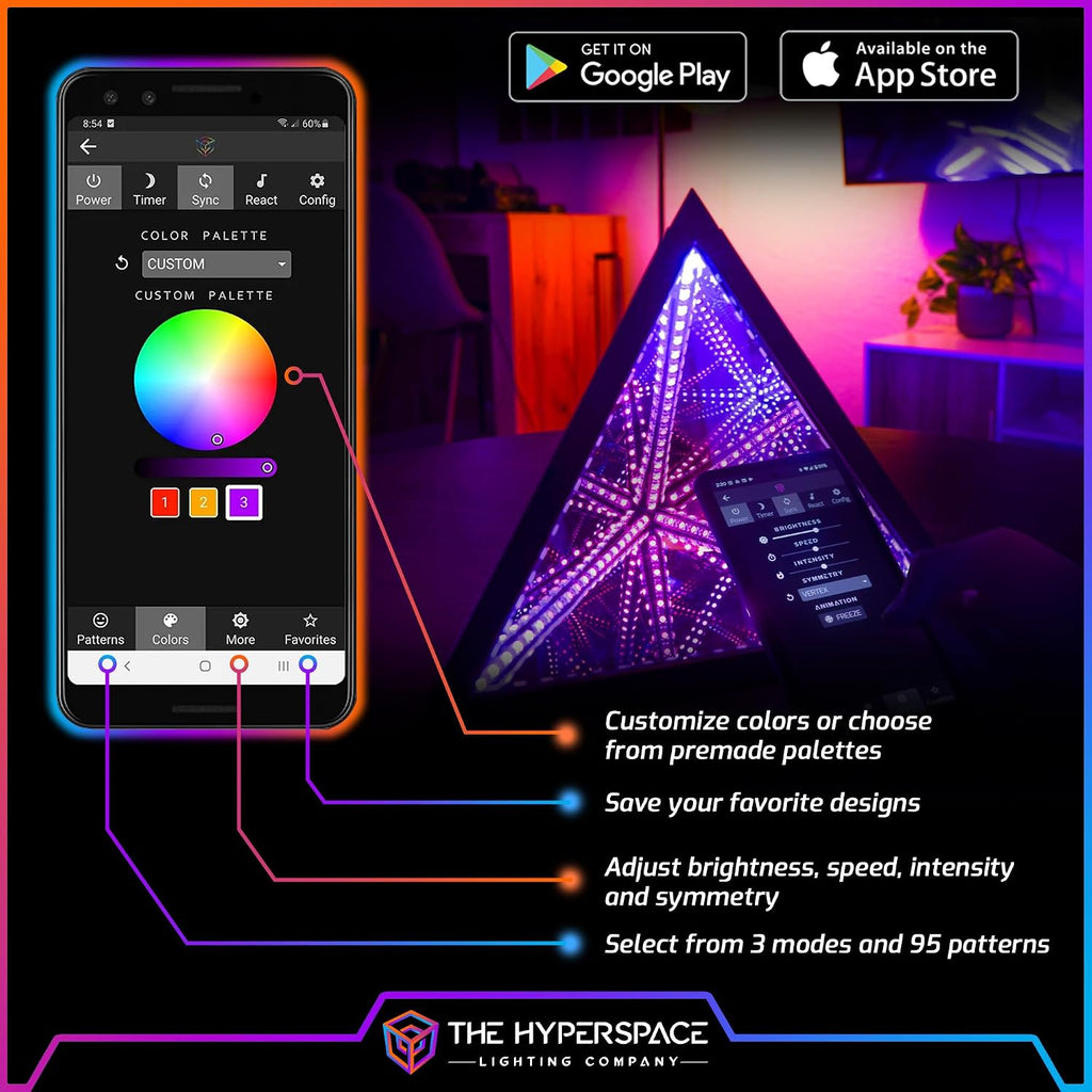 Hyperspace Lighting Co. Infinity Mirror LED Lamp – 4 Sizes
