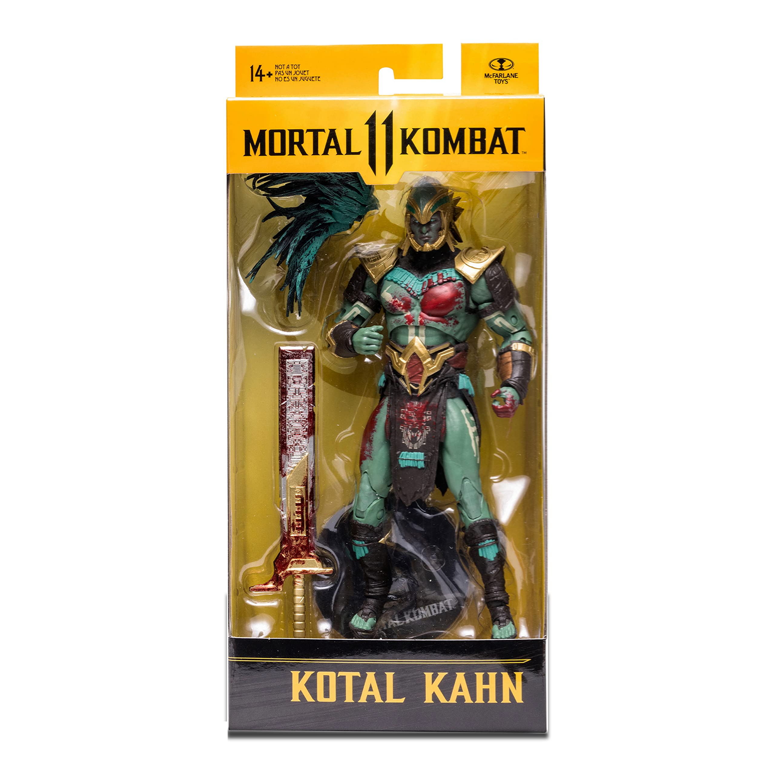 McFarlane Toys Mortal Kombat Kotal Kahn 7" Action Figure with Accessories | Mortal Kombat 7 Inch Action Figure Wave 7 - Kotal Kahn