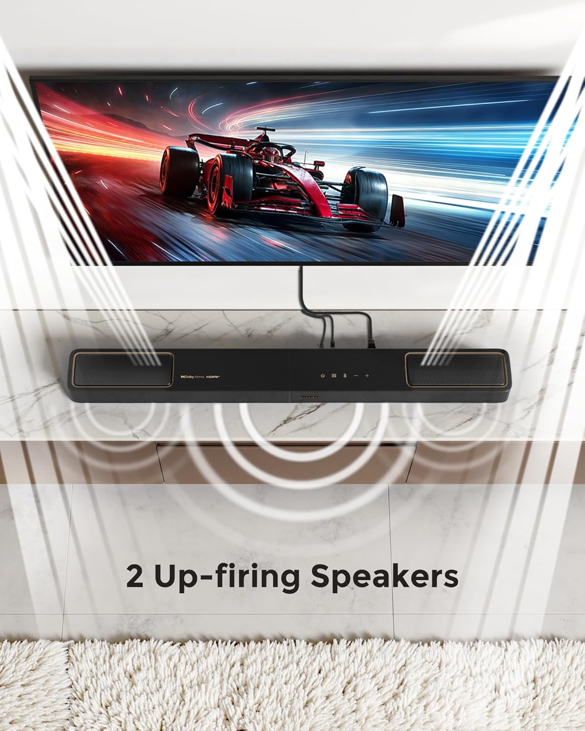 ULTIMEA 5.1.2ch Sound Bar with Dolby Atmos, Surround Sound System for TV with 2 Surround Speakers, Sound Bar for Smart TV, Soundbar for Home Theater, BT 5.4, HDMI eARC, Skywave F40 (New, 2026 Model) - Flex Gamingproduct_type