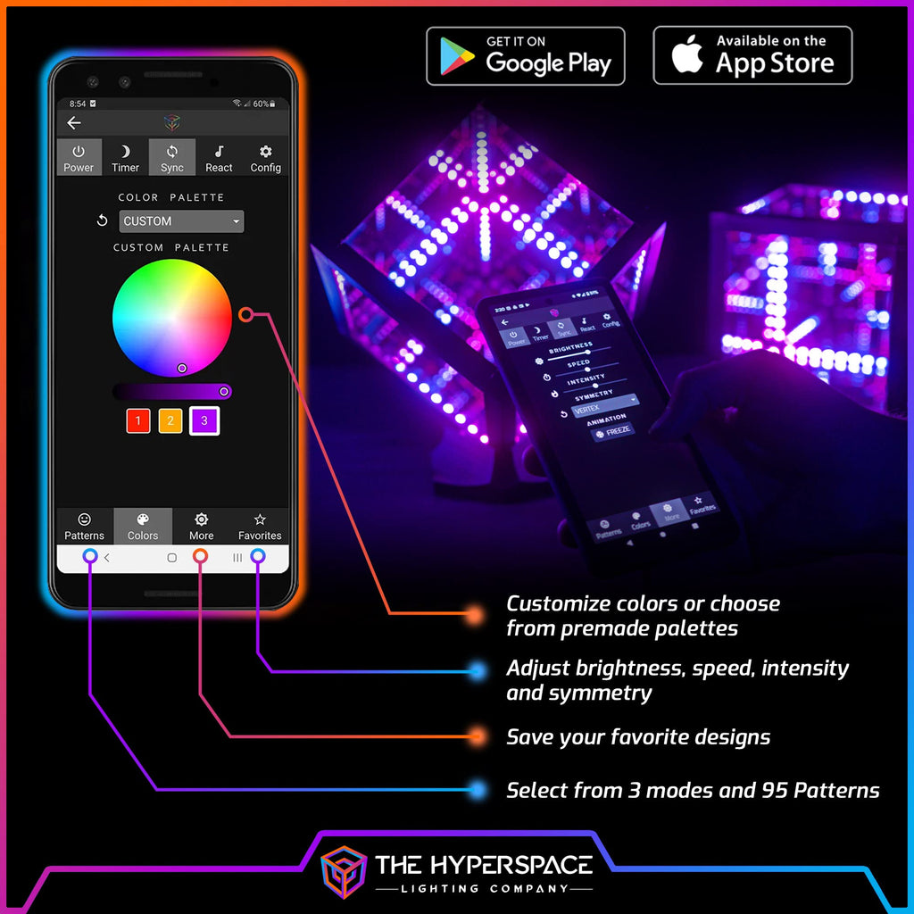 Hyperspace Lighting Co. Infinity Mirror LED Lamp – 4 Sizes
