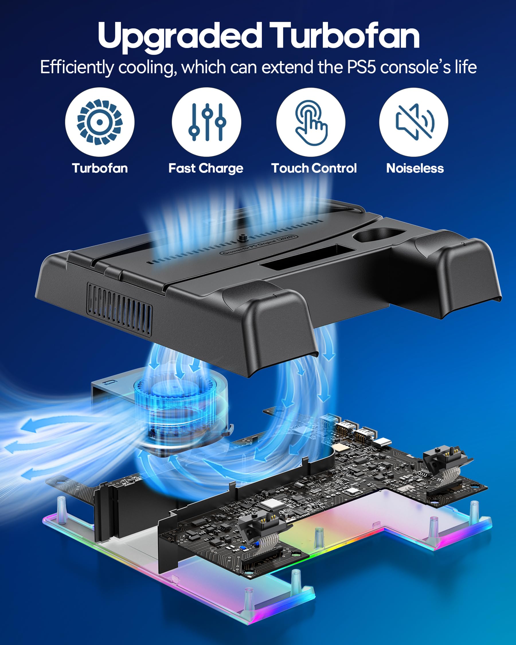 OIVO PS5 Stand & Cooling Station with Controller Charging – 5 Colours