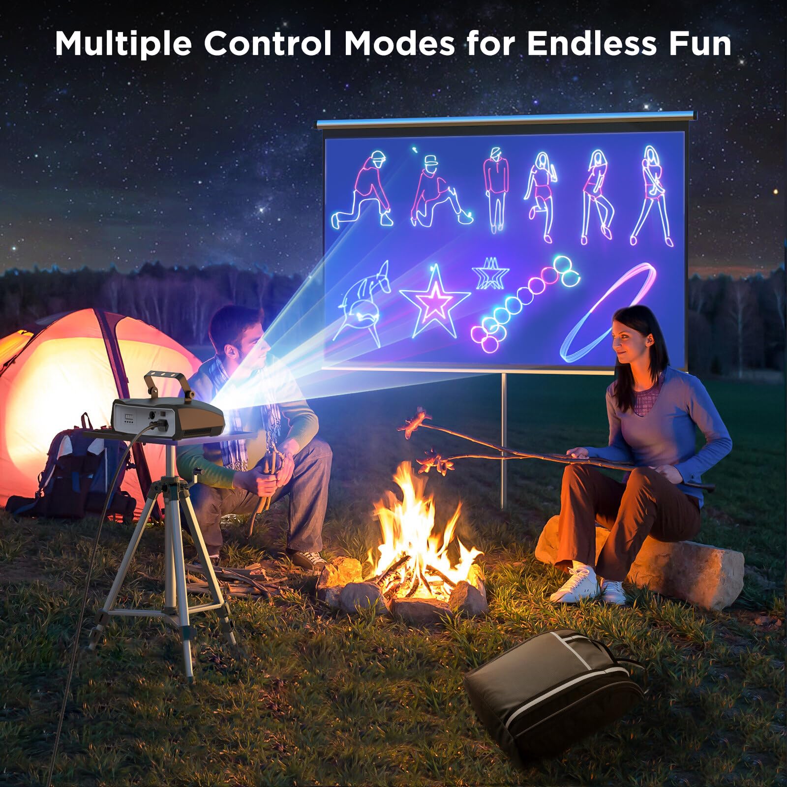 DJ Laser Light for Party,3D Animation Laser Machine,Multiple Control Functions,Support Manual Graffiti, Text Playback, and Personalized Programming,Suitable for DJ Parties, KTV Bars and Events