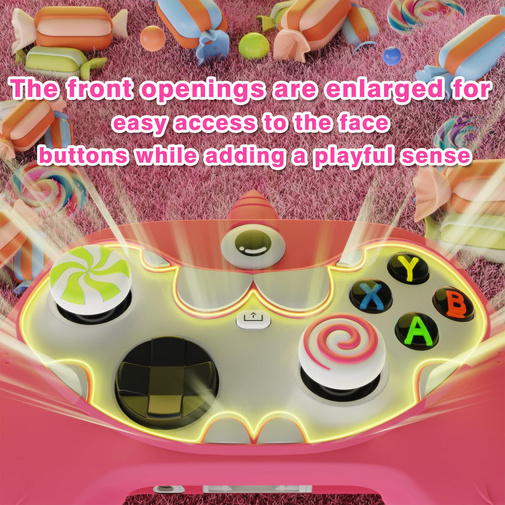 PlayVital MonoEye Monster Controller Skin for Xbox Series X/S - Cute Anti-Slip Silicone Cover Case with 4 Candy Thumb Grip Caps & Stickers, Full Protection Set, Green - Flex Gamingproduct_type