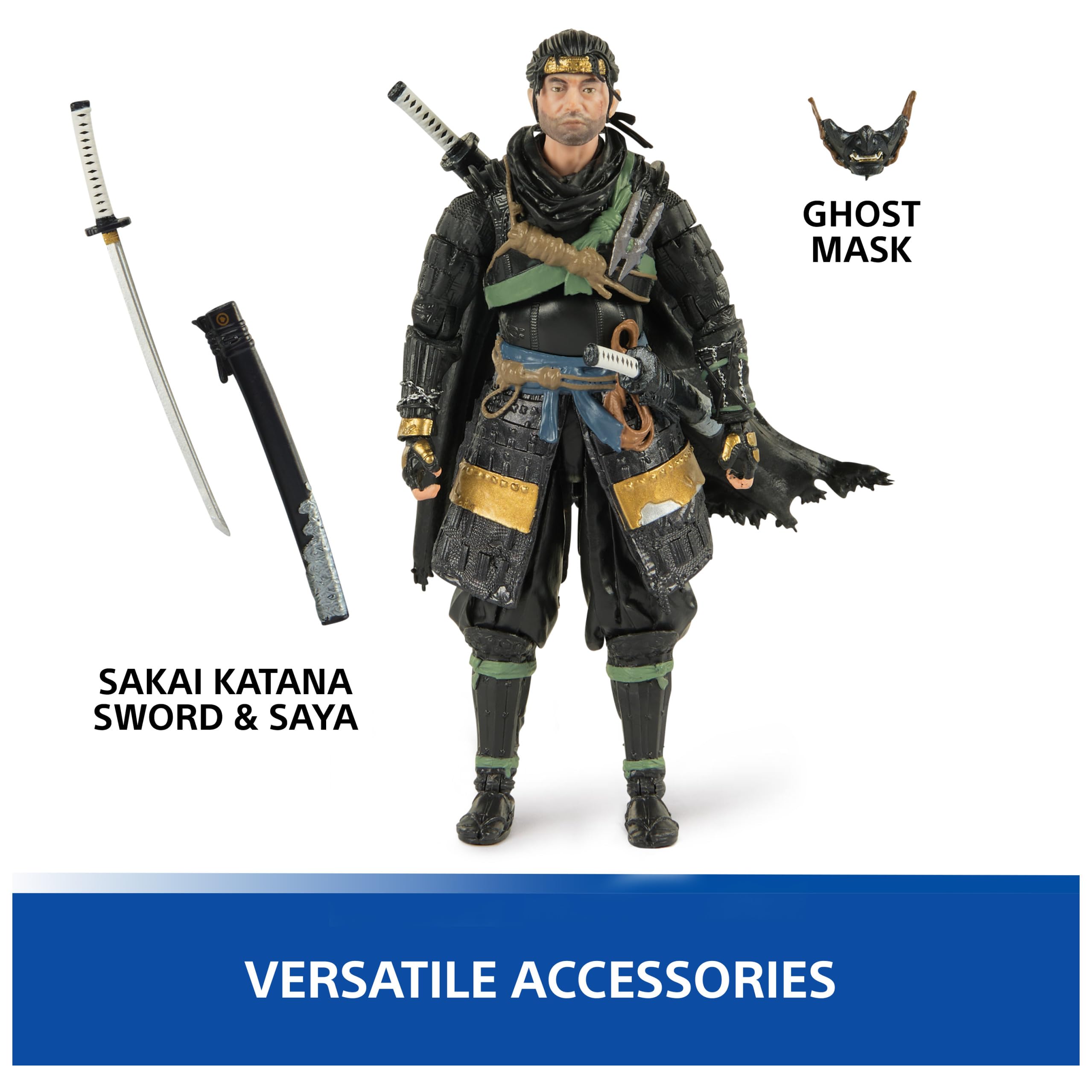 PlayStation God of War Ragnarok, 6” Atreus Action Figure with 4 Accessories, The Shapes Collection, for PS5 Fans & Collectors Ages 17+