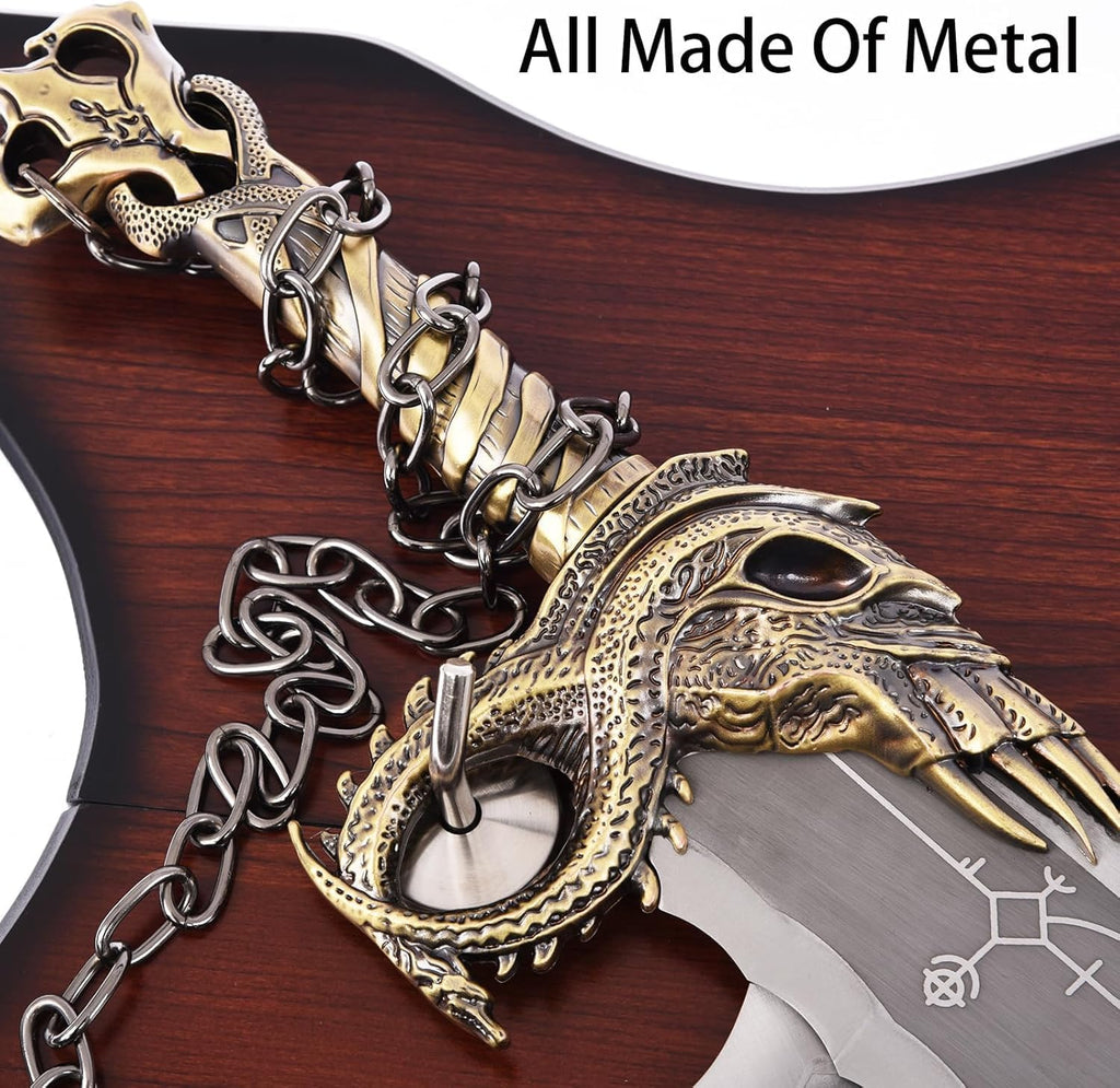 MDM_KT | God of Wars Blades of Chaos, God of Wars, GOW Blades of Chaos Sword Twin Blade Sword, Kraatos Cosplay Prop 1:1 Replic, Viking Gifts, Men Gift for Him