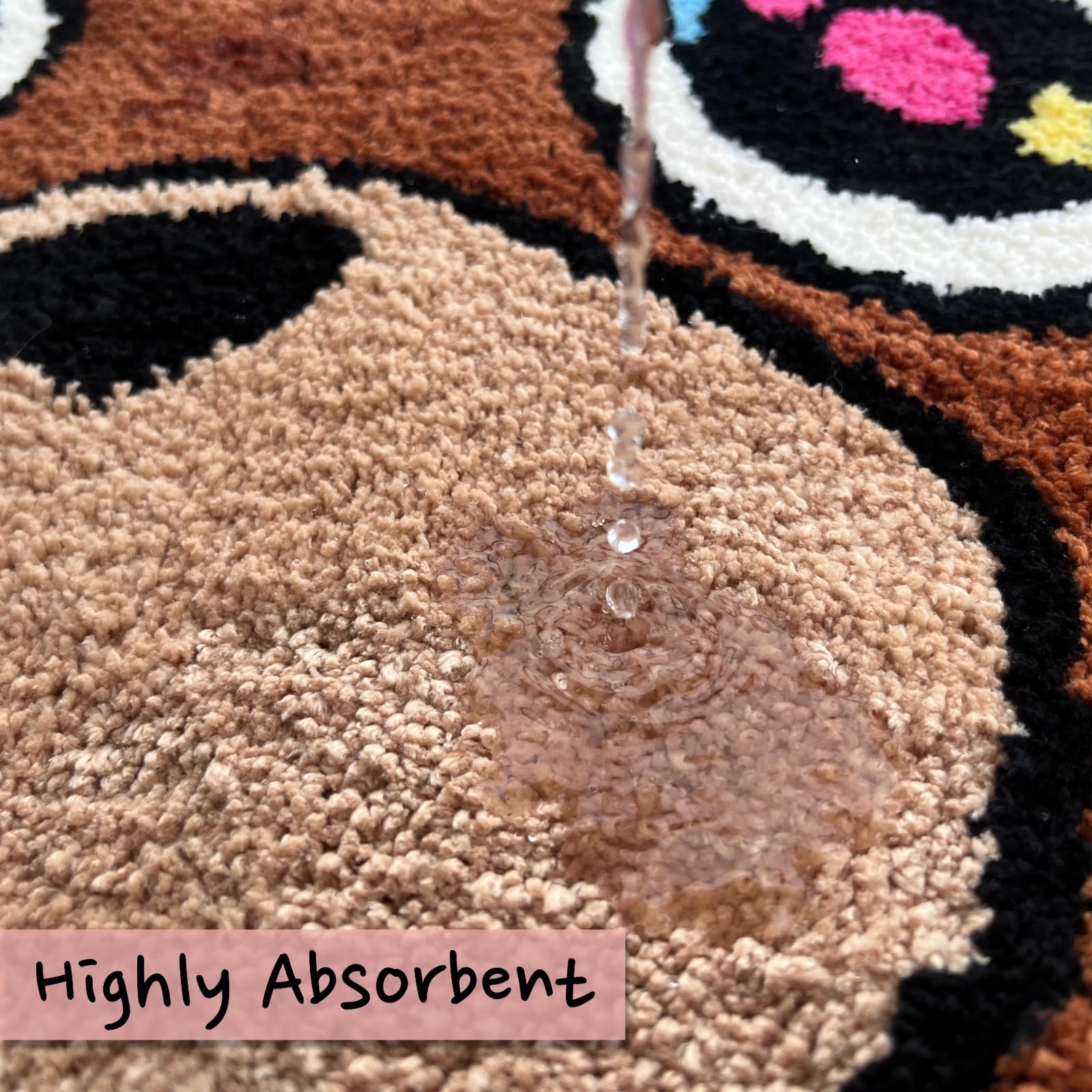 Graduation Bear Rug - Hypebeast Room Decor, Ultra-Soft Hypebeast Rugs with TPR Non-Slip Backing, Trendy Cloud-Like Plush Cute Carpet, Cool Rugs for Bedroom & Man Cave (28"x28") - Flex Gamingproduct_type